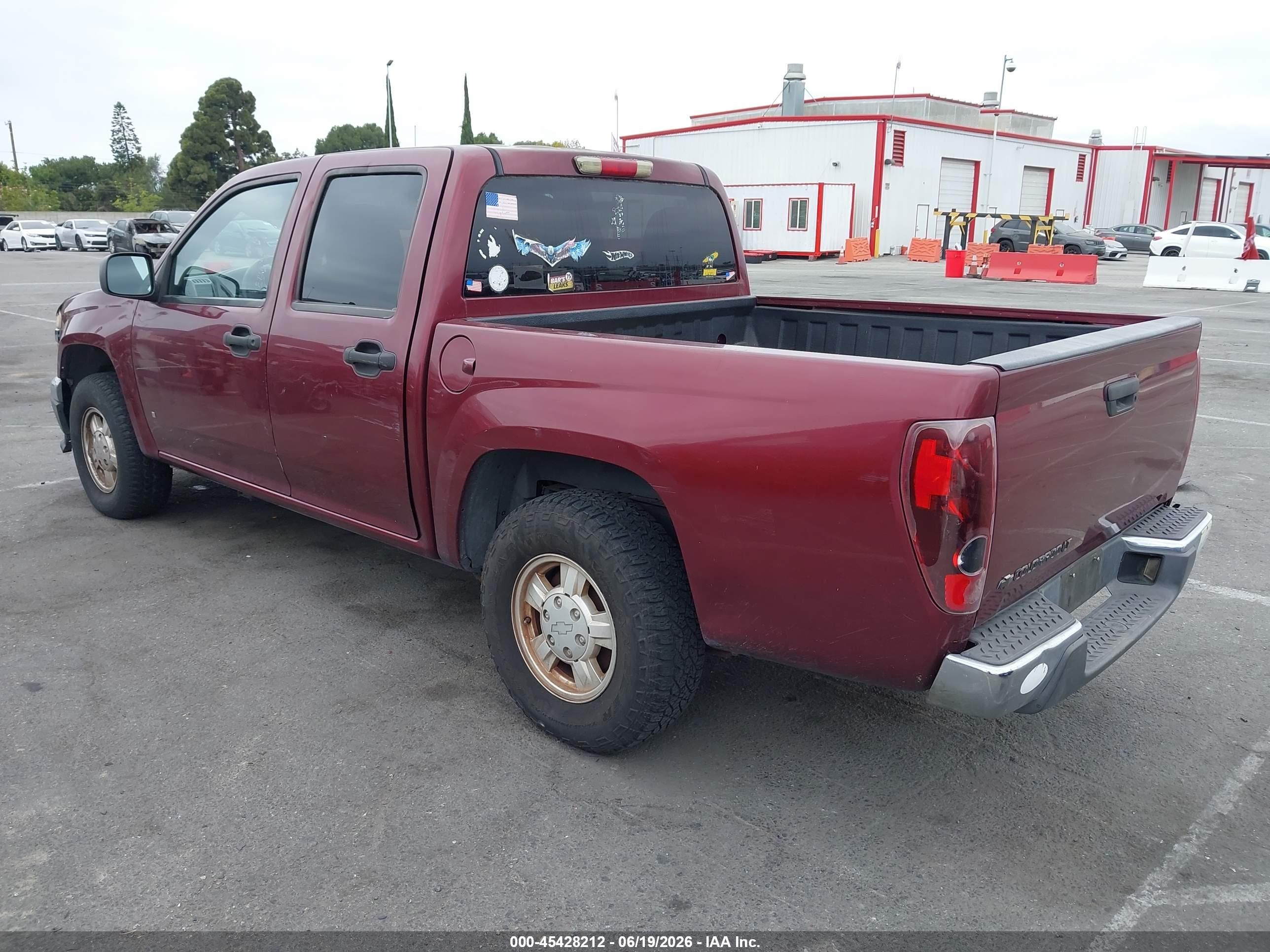 2007 Chevrolet Colorado Lt Burgundy vin: 1GCCS139378193991