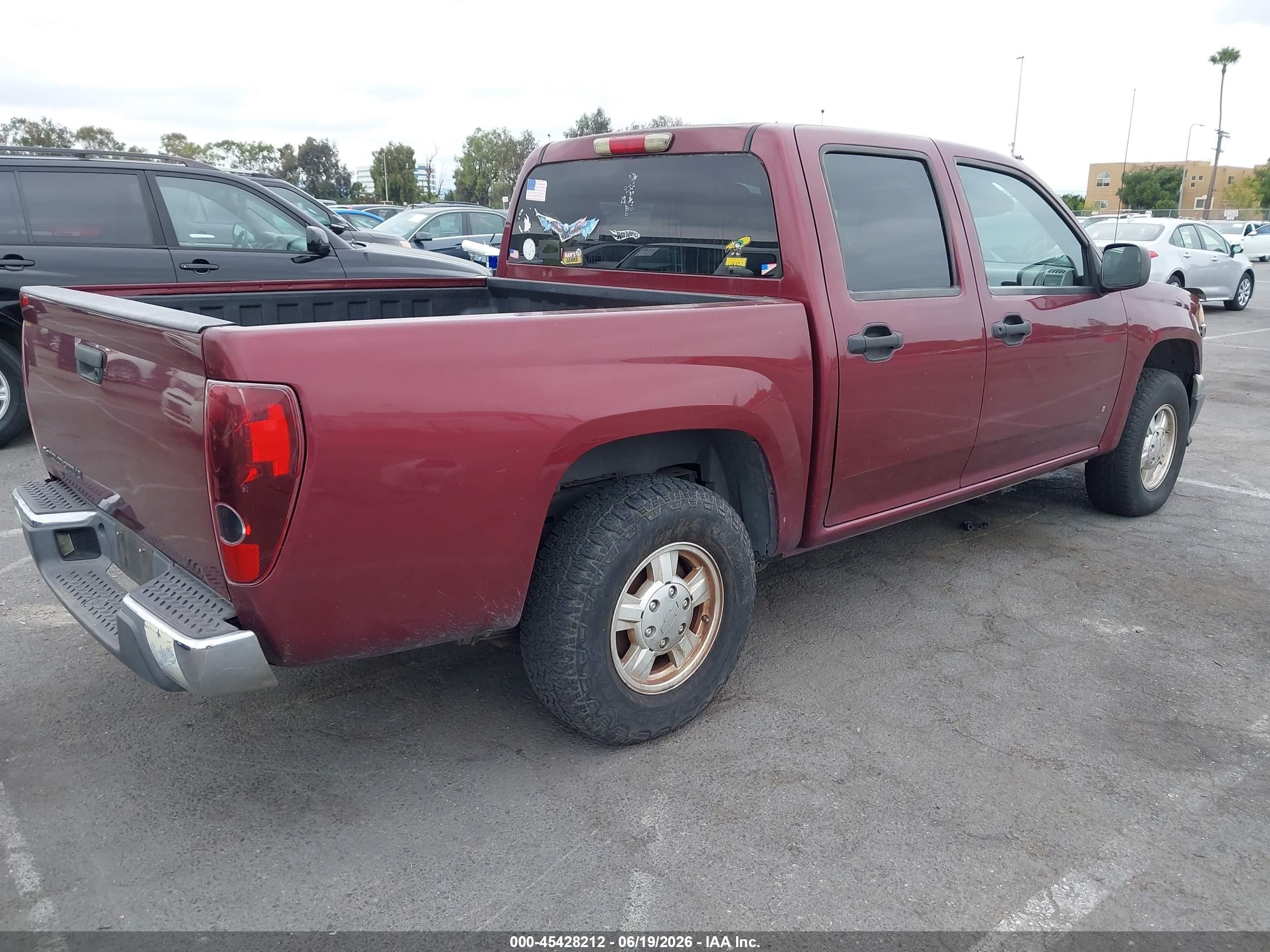2007 Chevrolet Colorado Lt Burgundy vin: 1GCCS139378193991