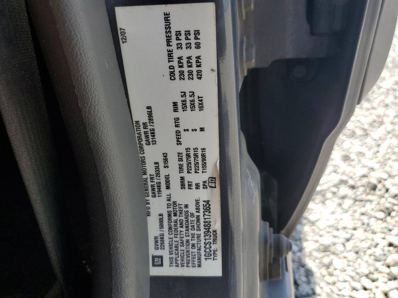 2008 Chevrolet Colorado Серебряный vin: 1GCCS139488173654