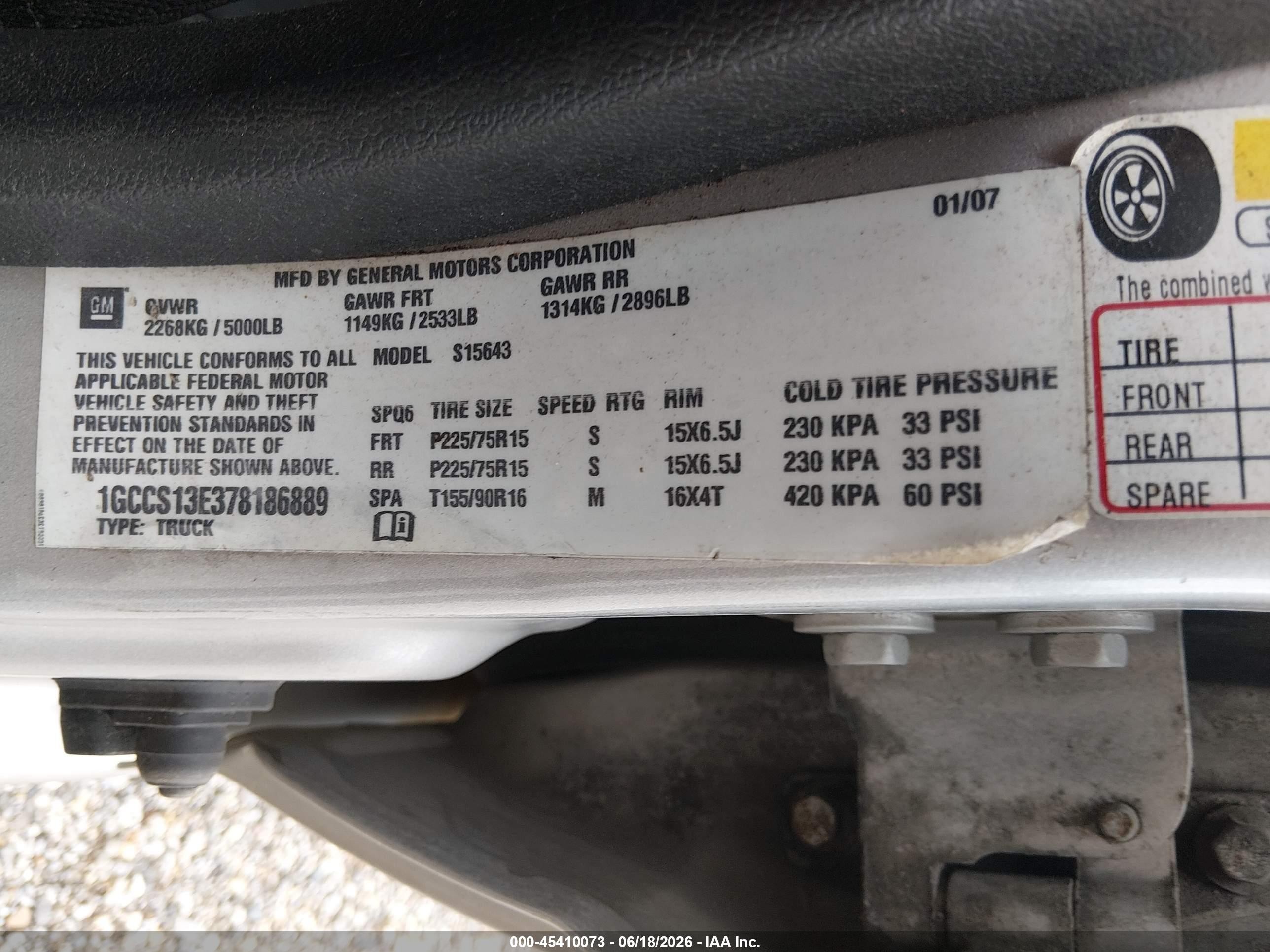 2007 Chevrolet Colorado Lt Silver vin: 1GCCS13E378186889