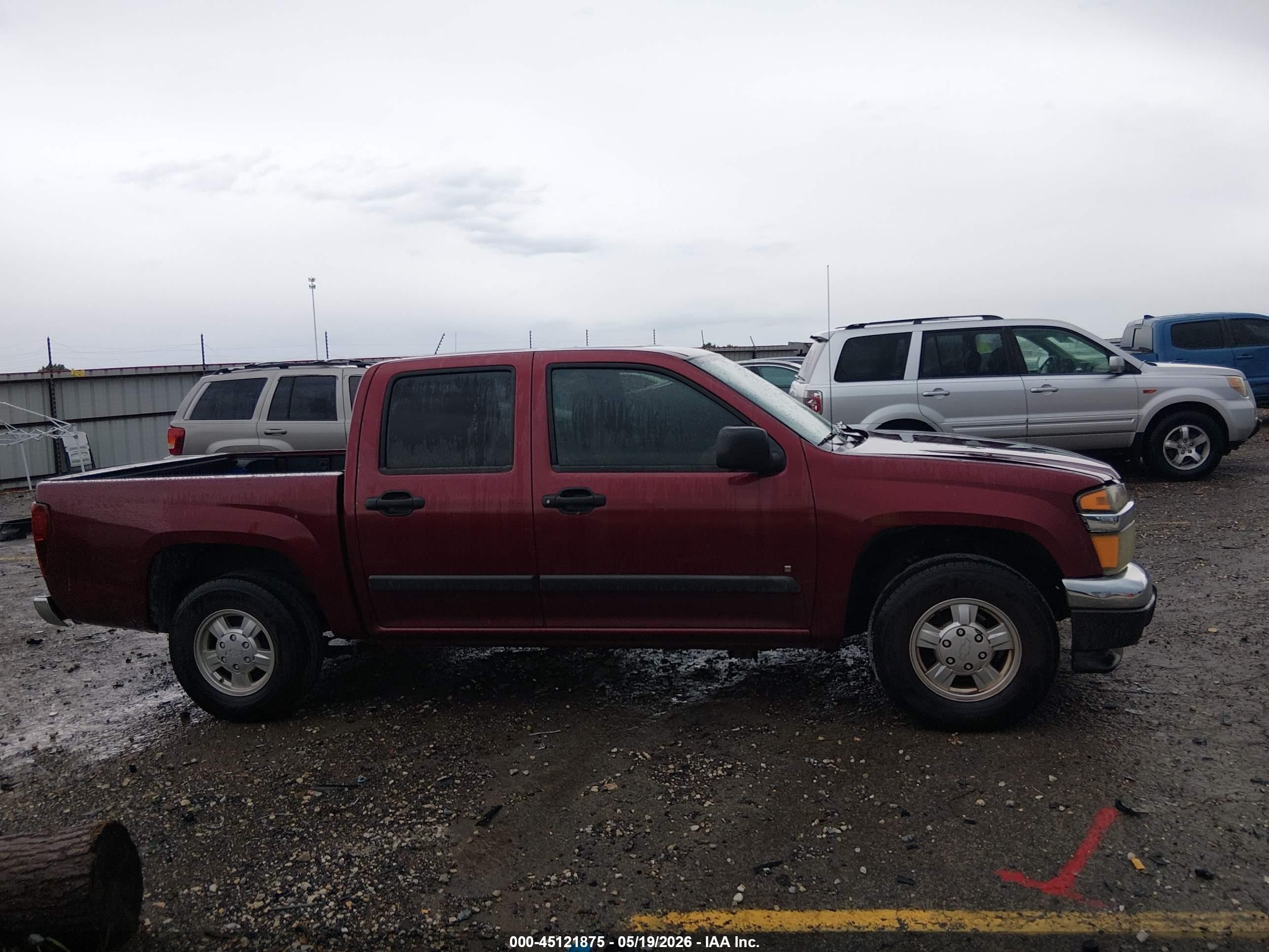 2007 Chevrolet Colorado Lt Red vin: 1GCCS13E478173780