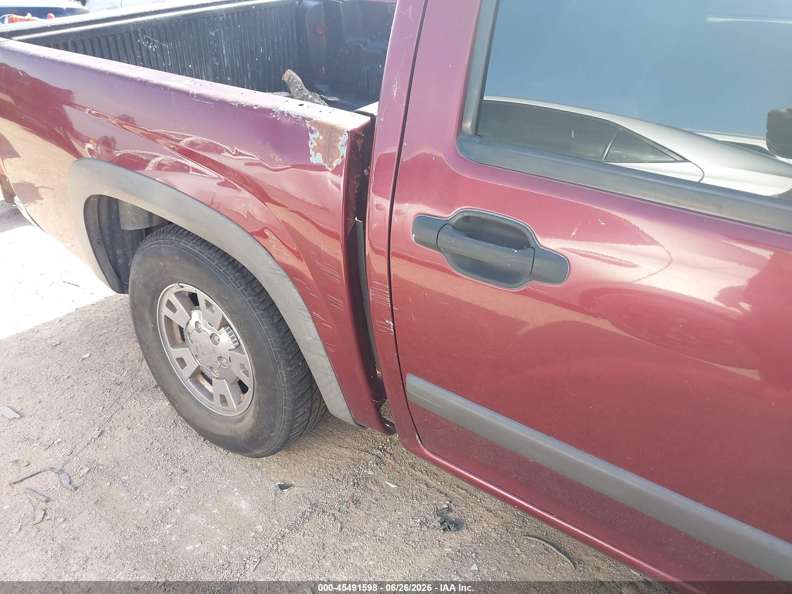 2007 Chevrolet Colorado Lt Maroon vin: 1GCCS13E478220550