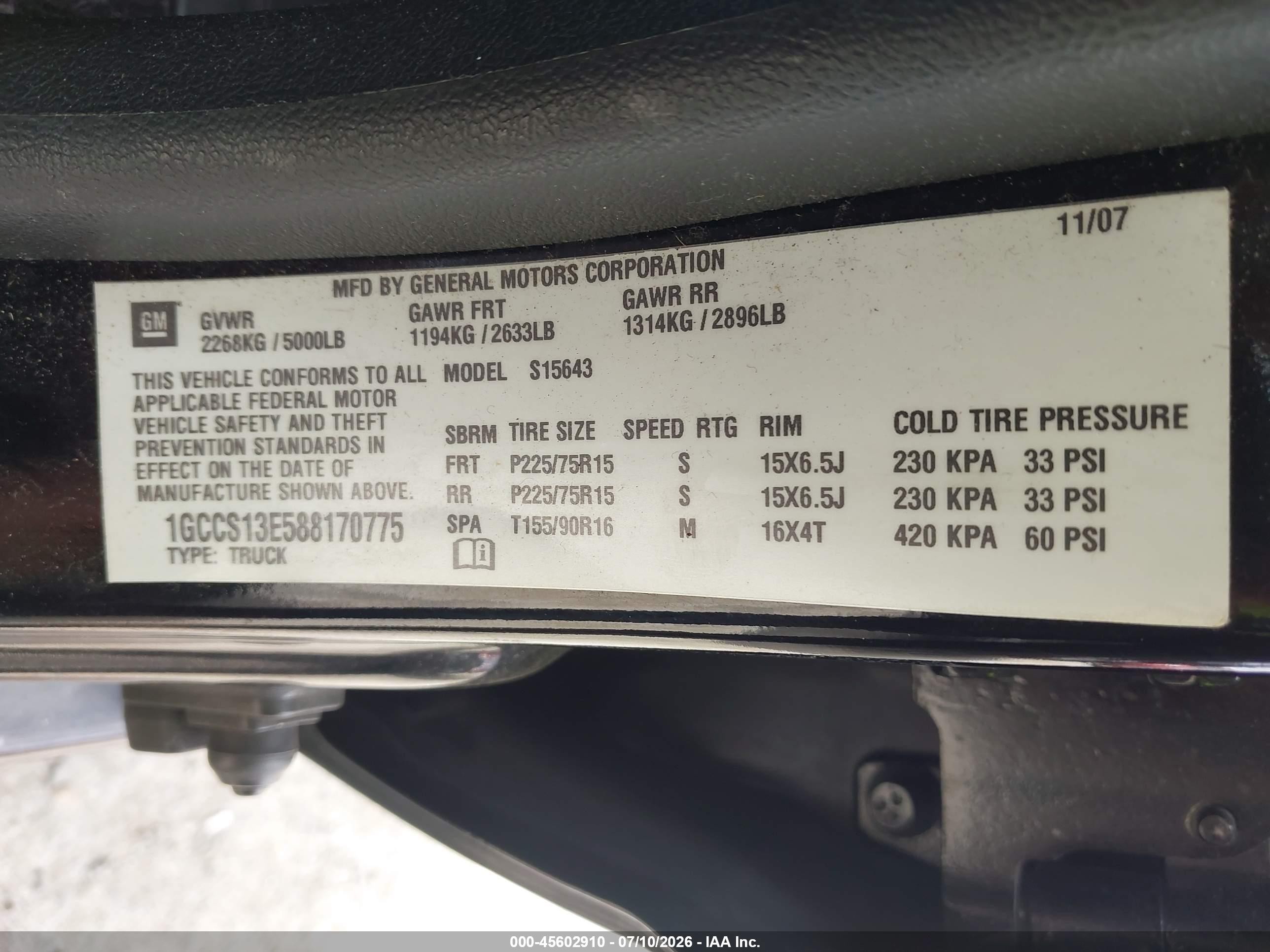 2008 Chevrolet Colorado Lt Black vin: 1GCCS13E588170775