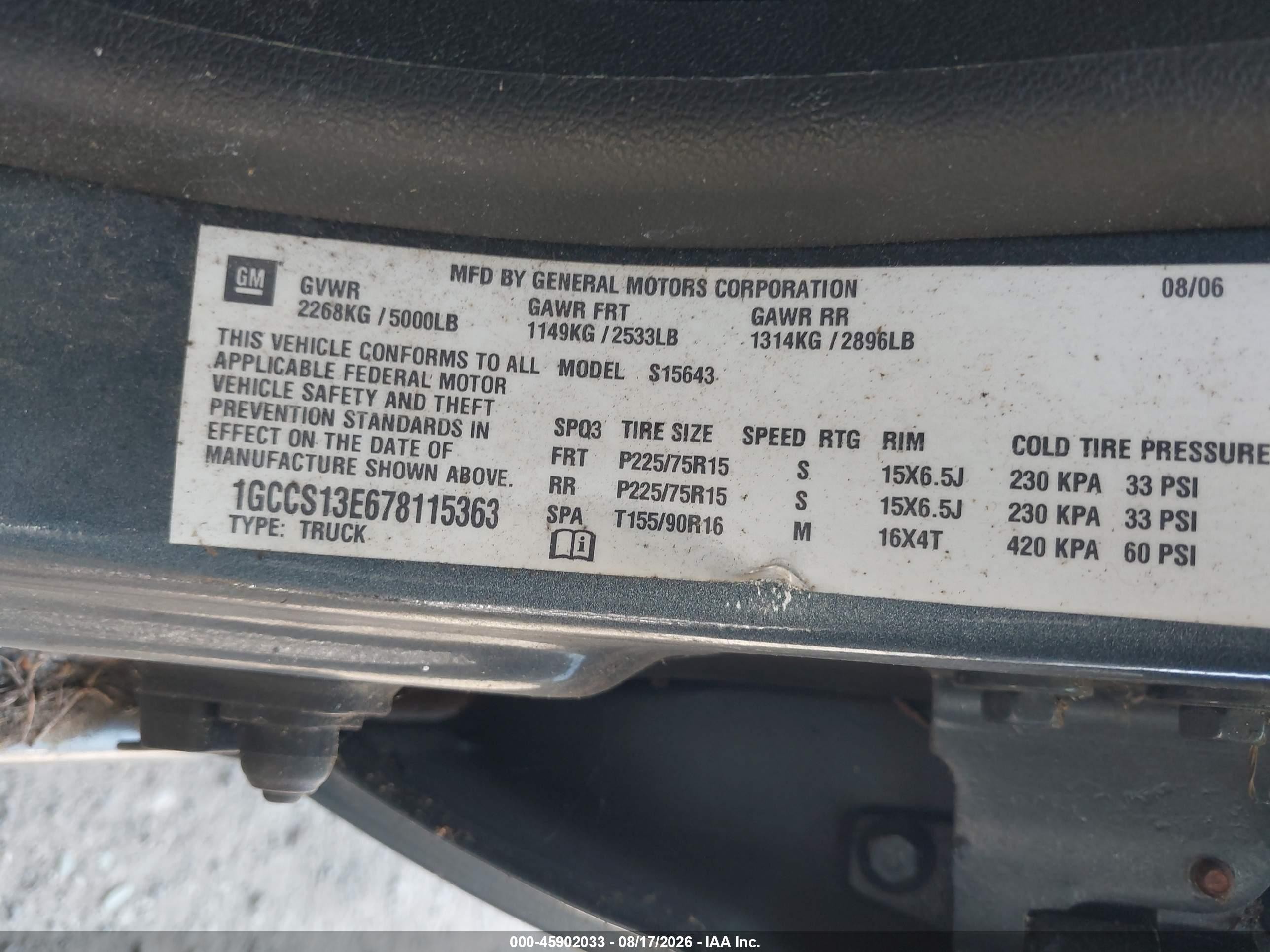 2007 Chevrolet Colorado Lt Blue vin: 1GCCS13E678115363