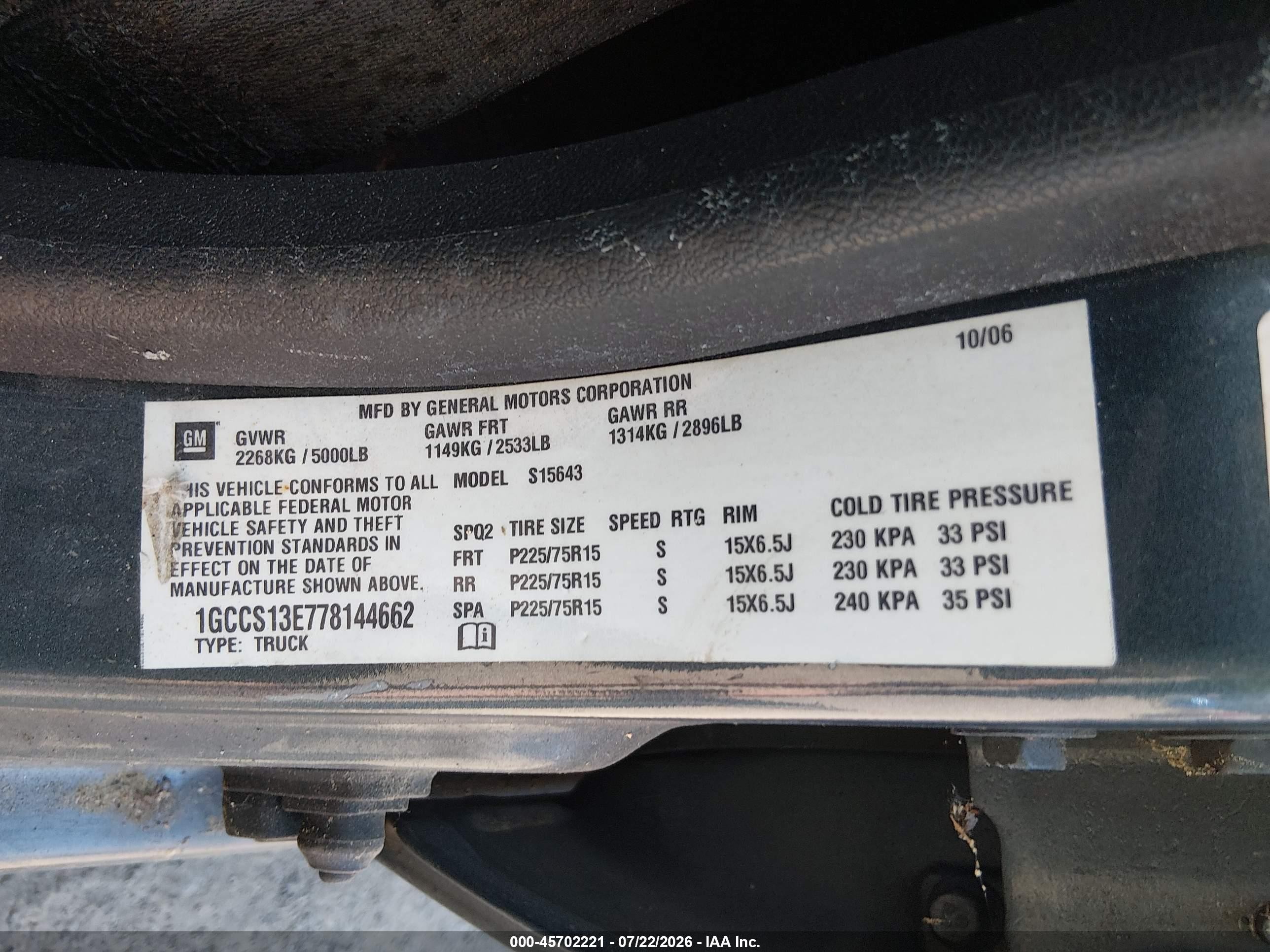 2007 Chevrolet Colorado Lt Gray vin: 1GCCS13E778144662