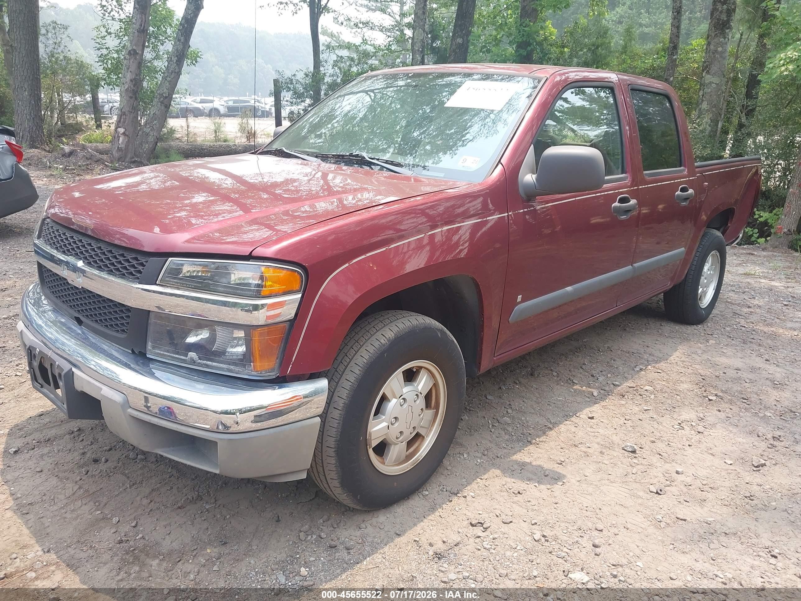 2007 Chevrolet Colorado Lt Бордовый vin: 1GCCS13E878231776