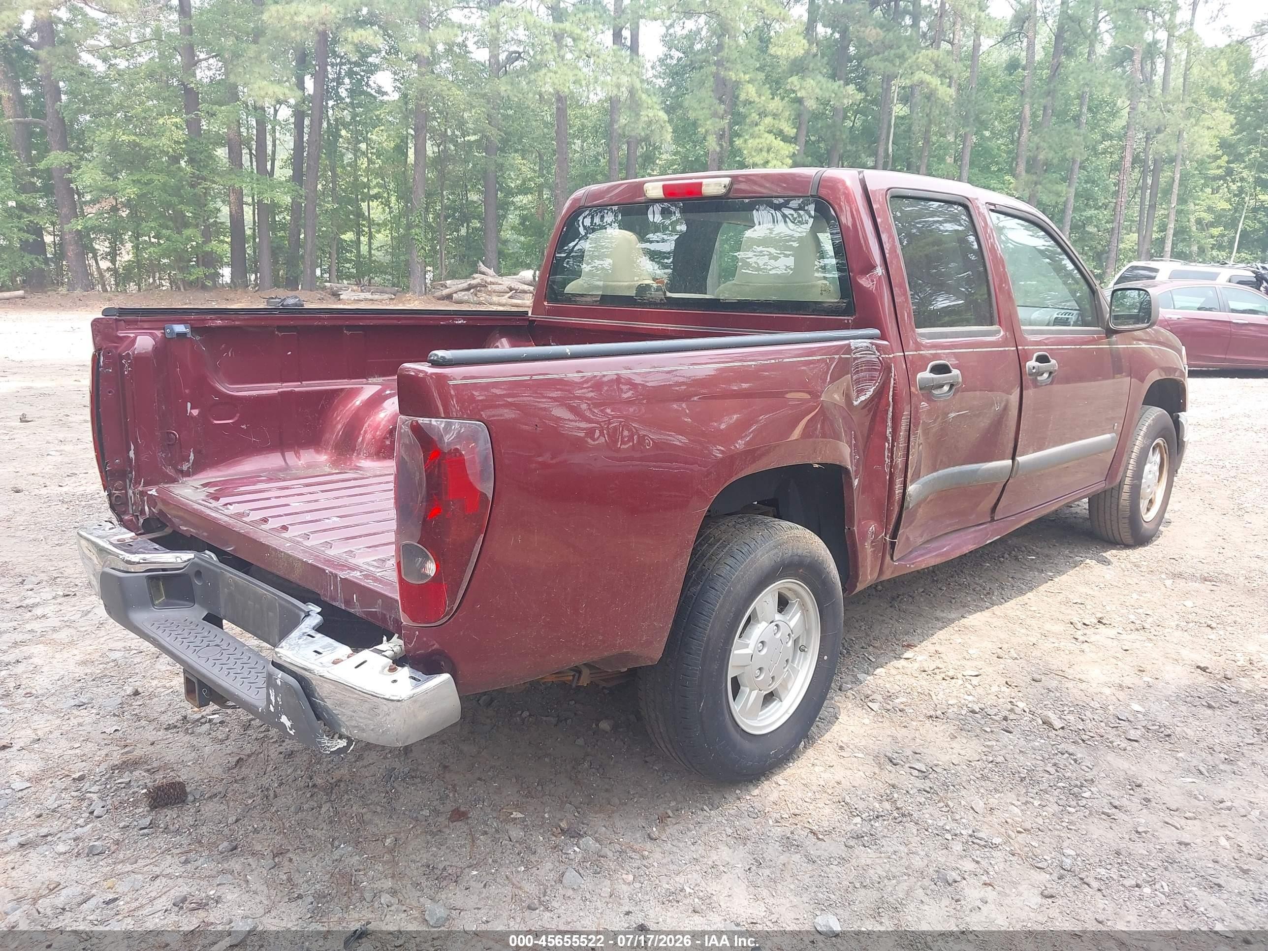 2007 Chevrolet Colorado Lt Бордовый vin: 1GCCS13E878231776