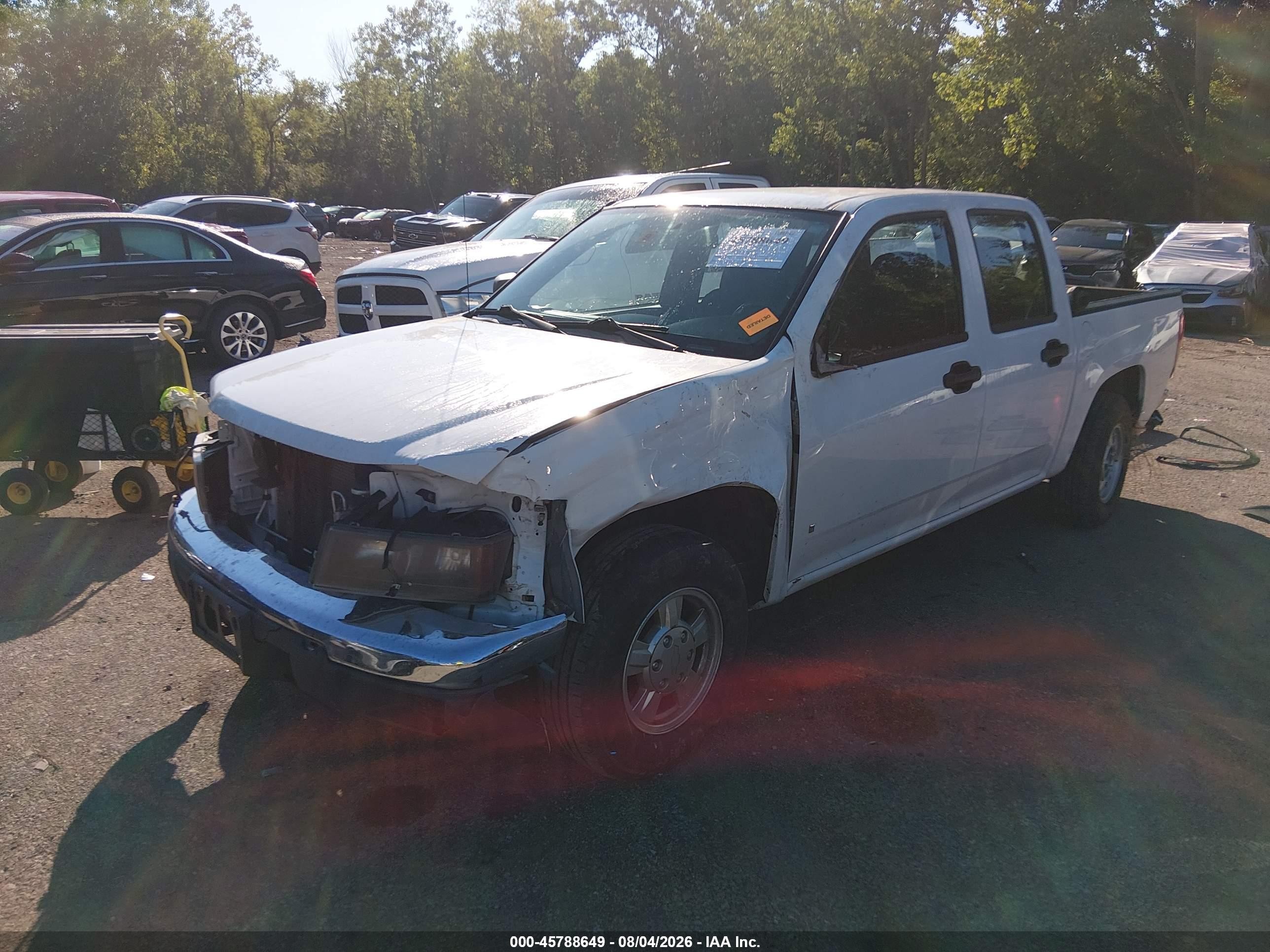 2007 Chevrolet Colorado Lt White vin: 1GCCS13E878249596