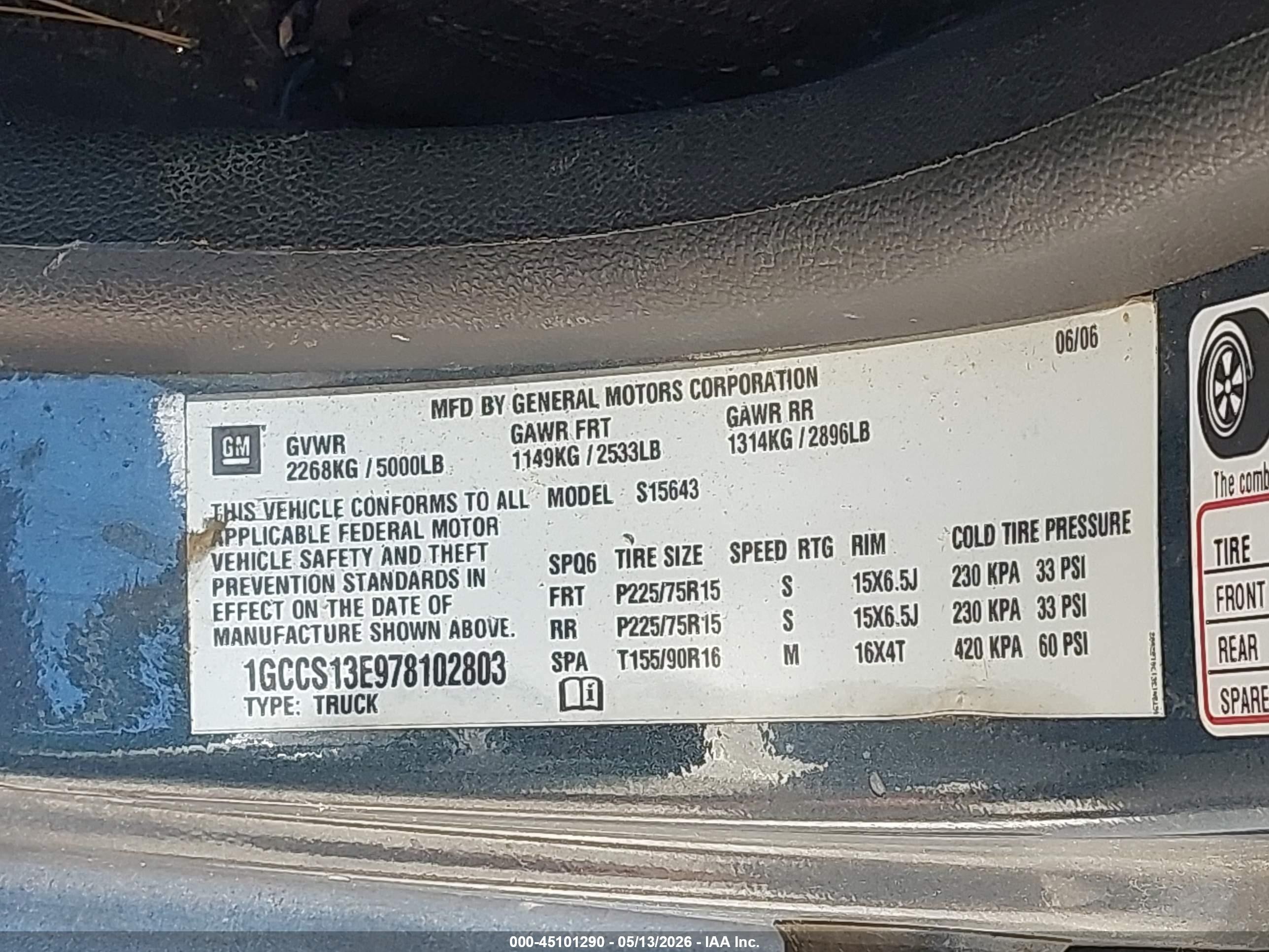 2007 Chevrolet Colorado Lt Gray vin: 1GCCS13E978102803