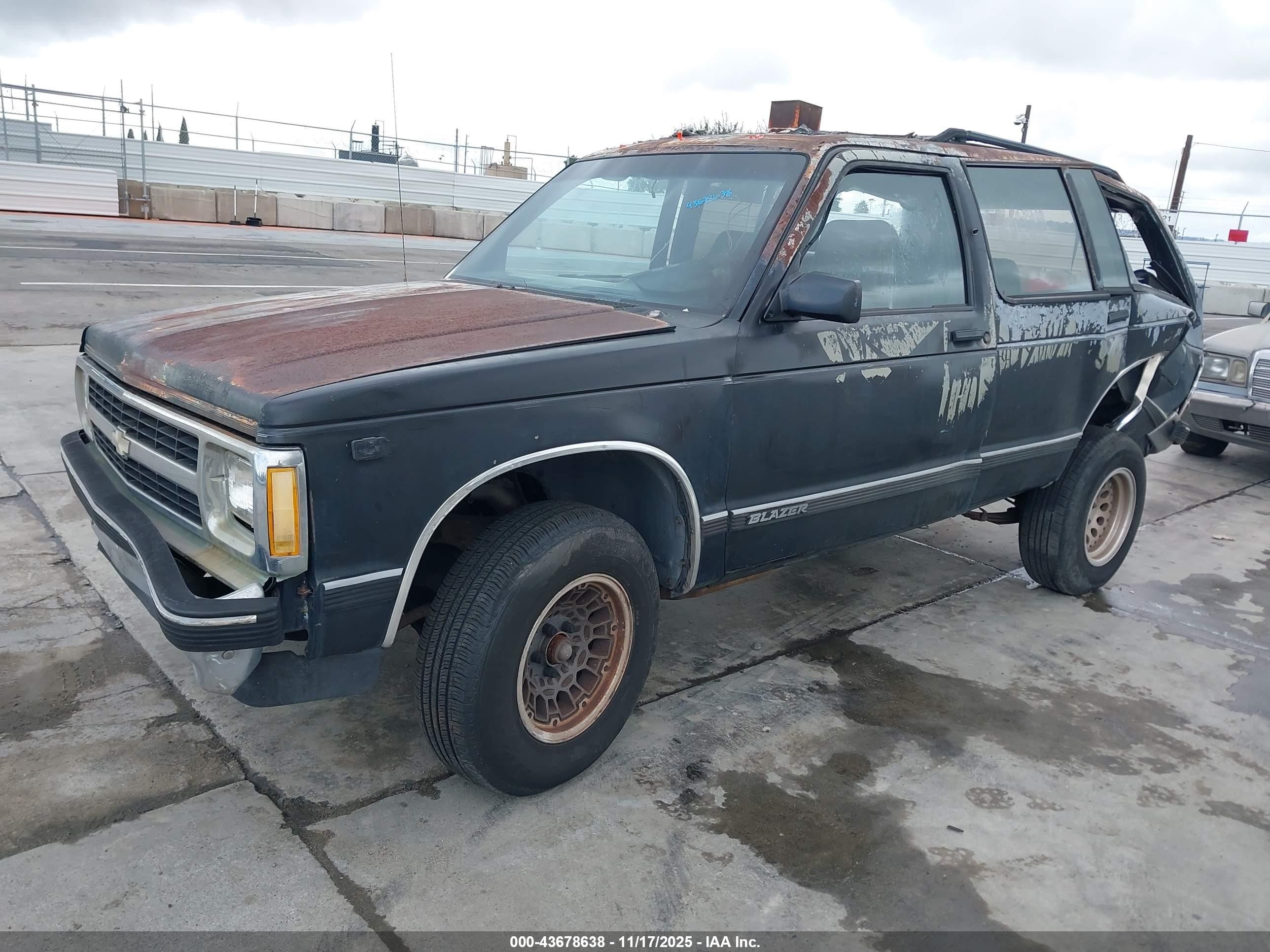 1991 Chevrolet Blazer S10 Black vin: 1GCCS13Z7M2158630