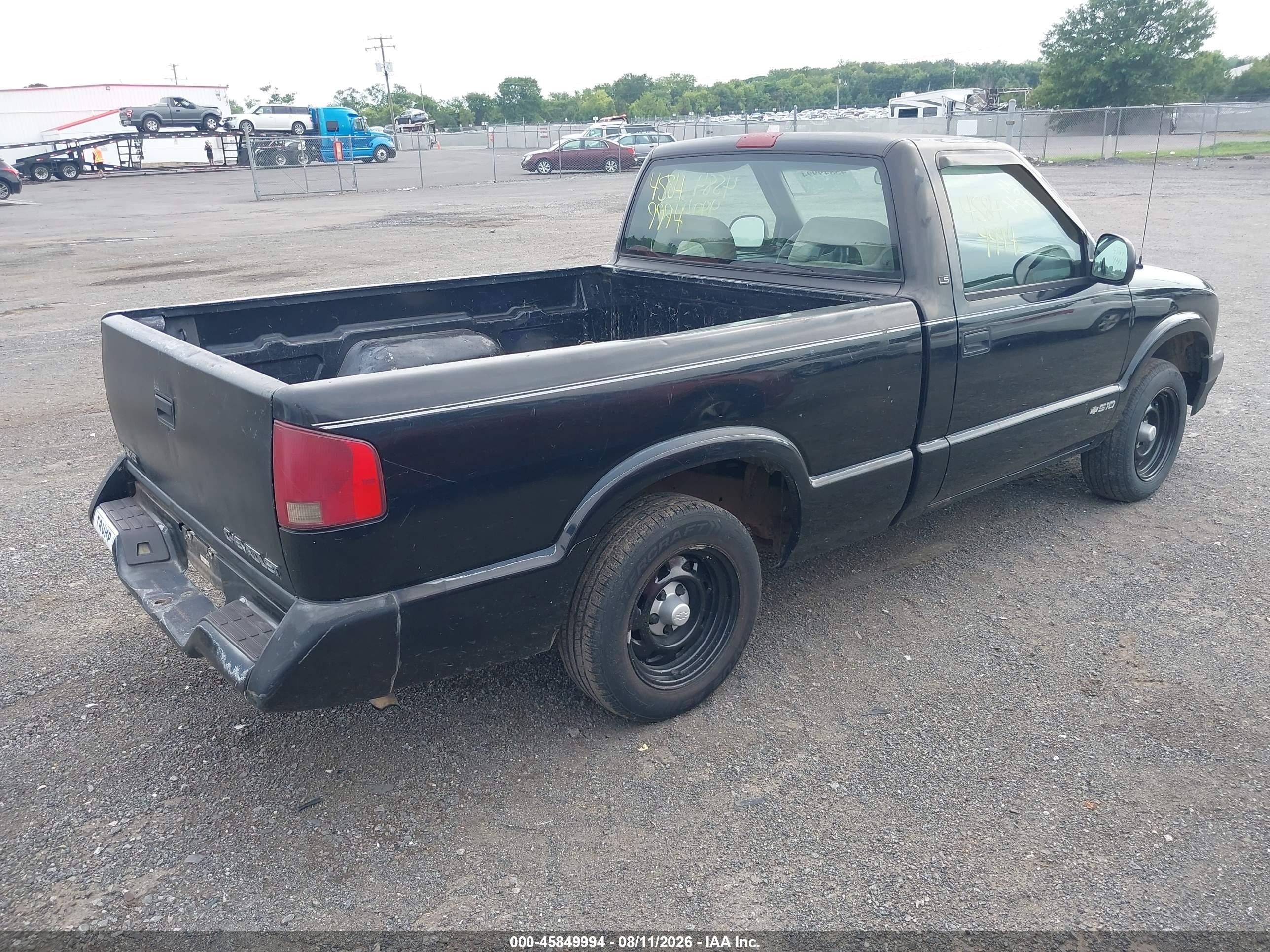 1997 Chevrolet S-10 Ls Black vin: 1GCCS1440VK109306