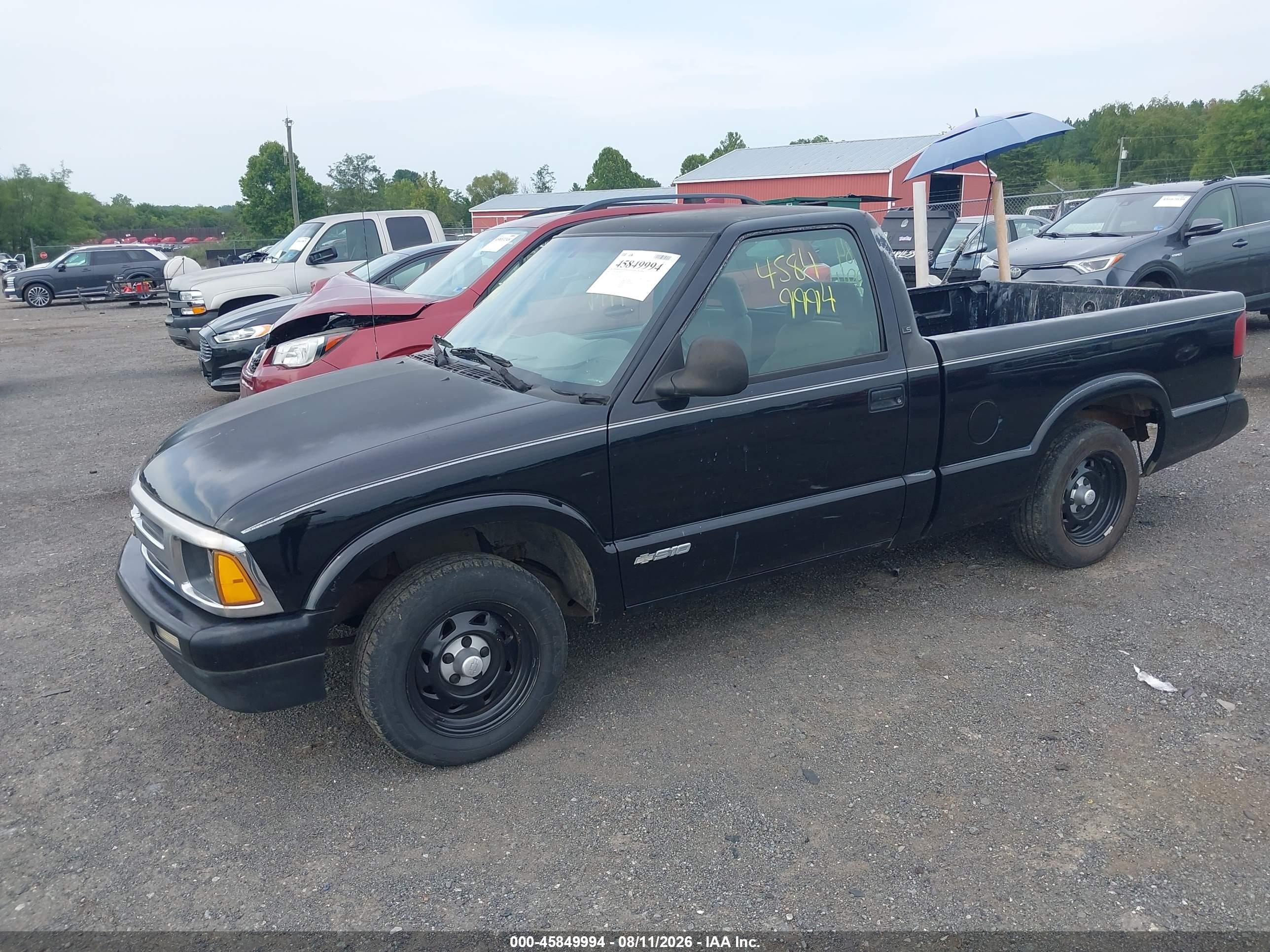 1997 Chevrolet S-10 Ls Black vin: 1GCCS1440VK109306