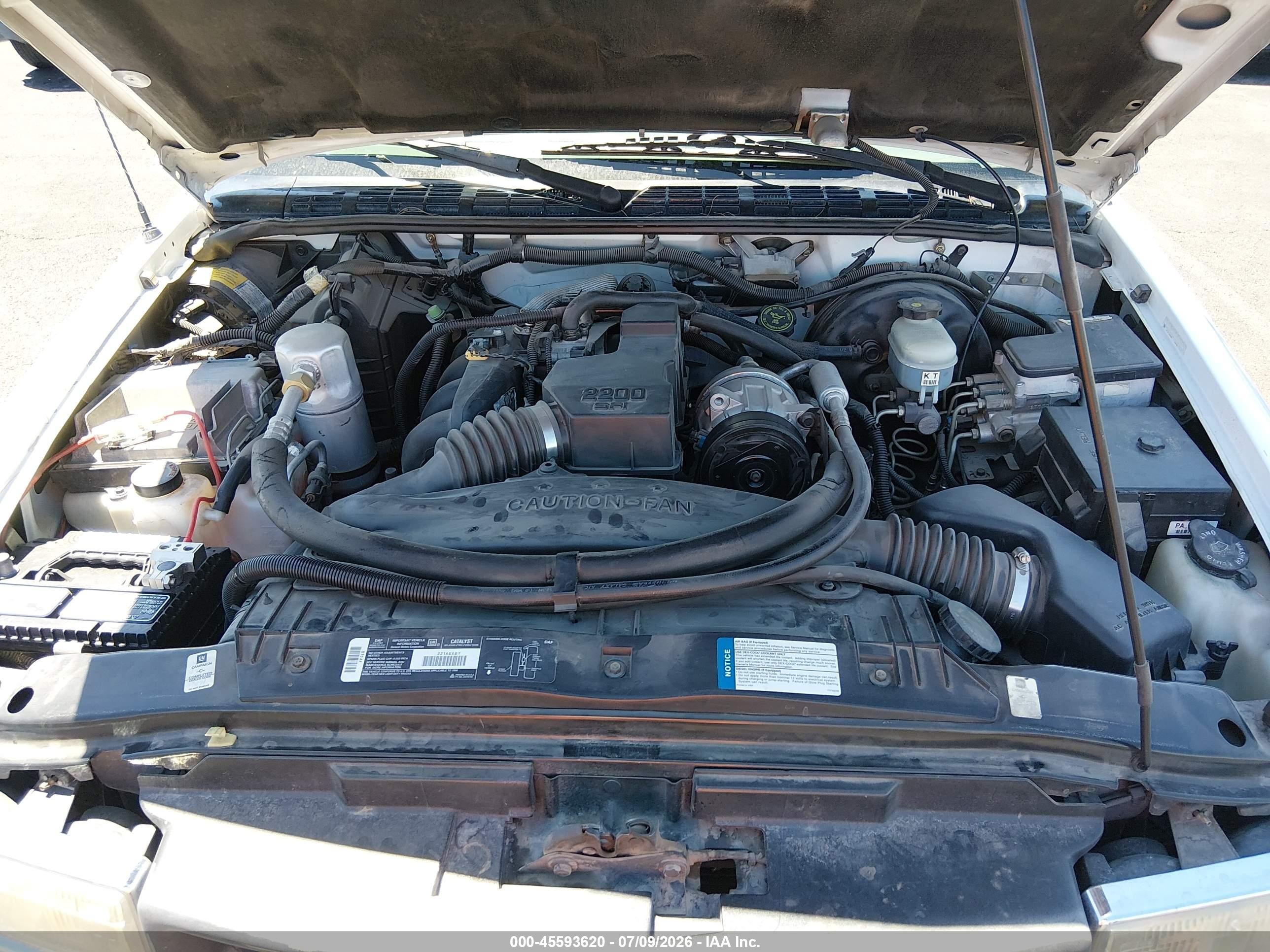 1998 Chevrolet S-10 Fleetside White vin: 1GCCS1440W8121499