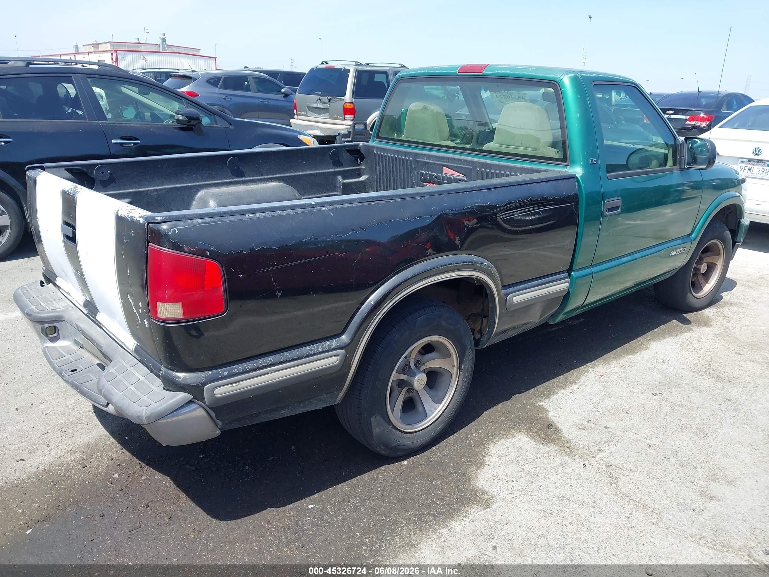 2000 Chevrolet S-10 Ls Green vin: 1GCCS1441Y8186364