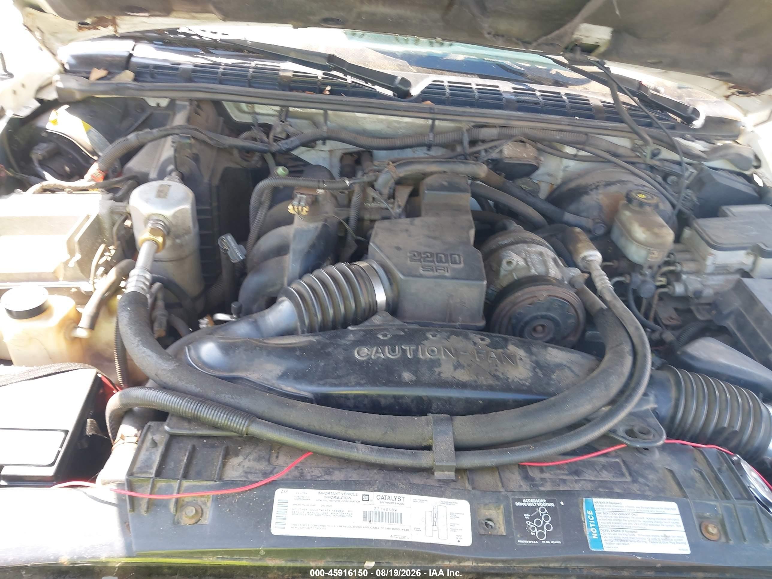 1999 Chevrolet S-10 Ls White vin: 1GCCS1443X8147581