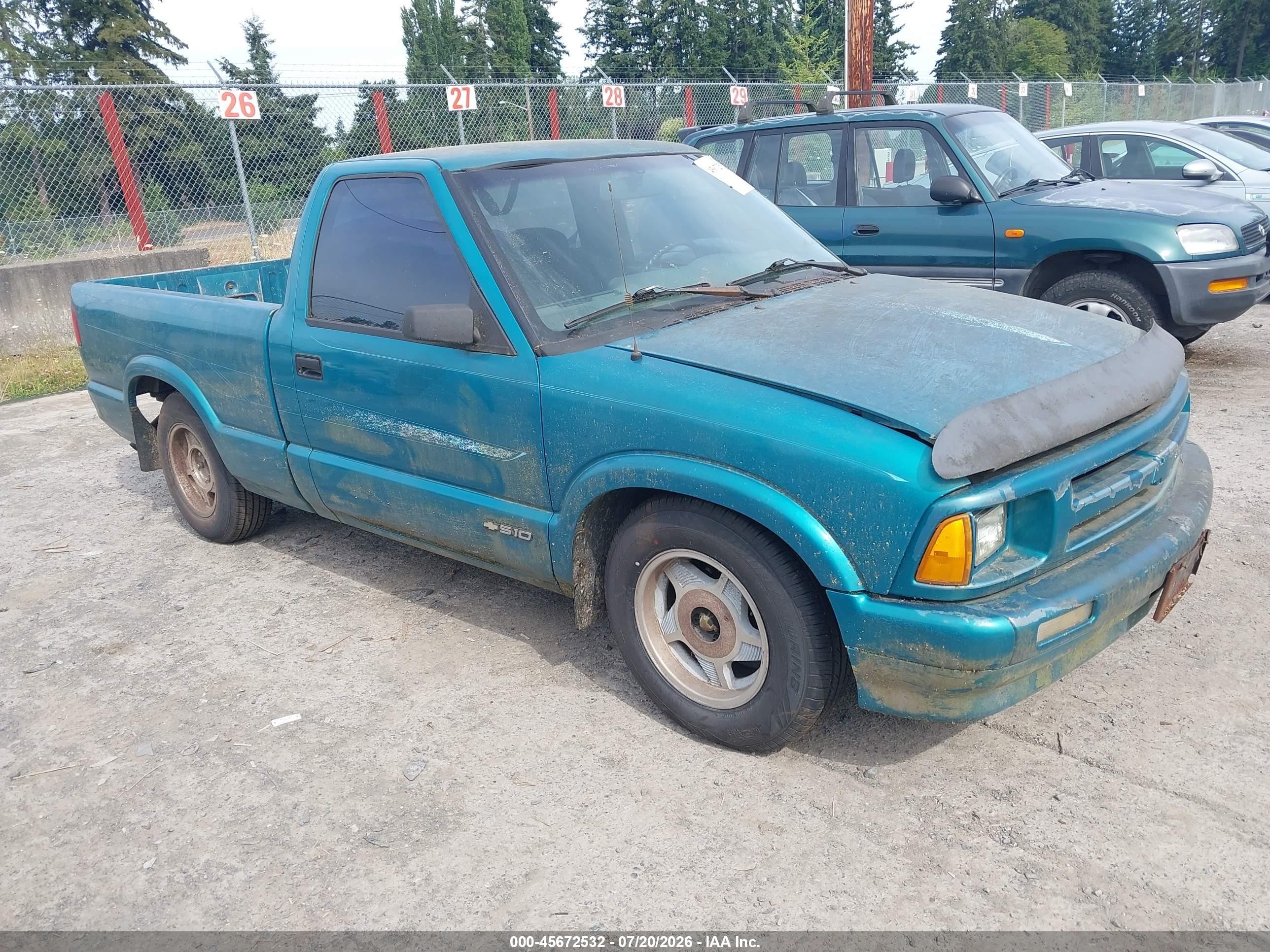 1995 Chevrolet S Truck S10 Green vin: 1GCCS1445S8119712