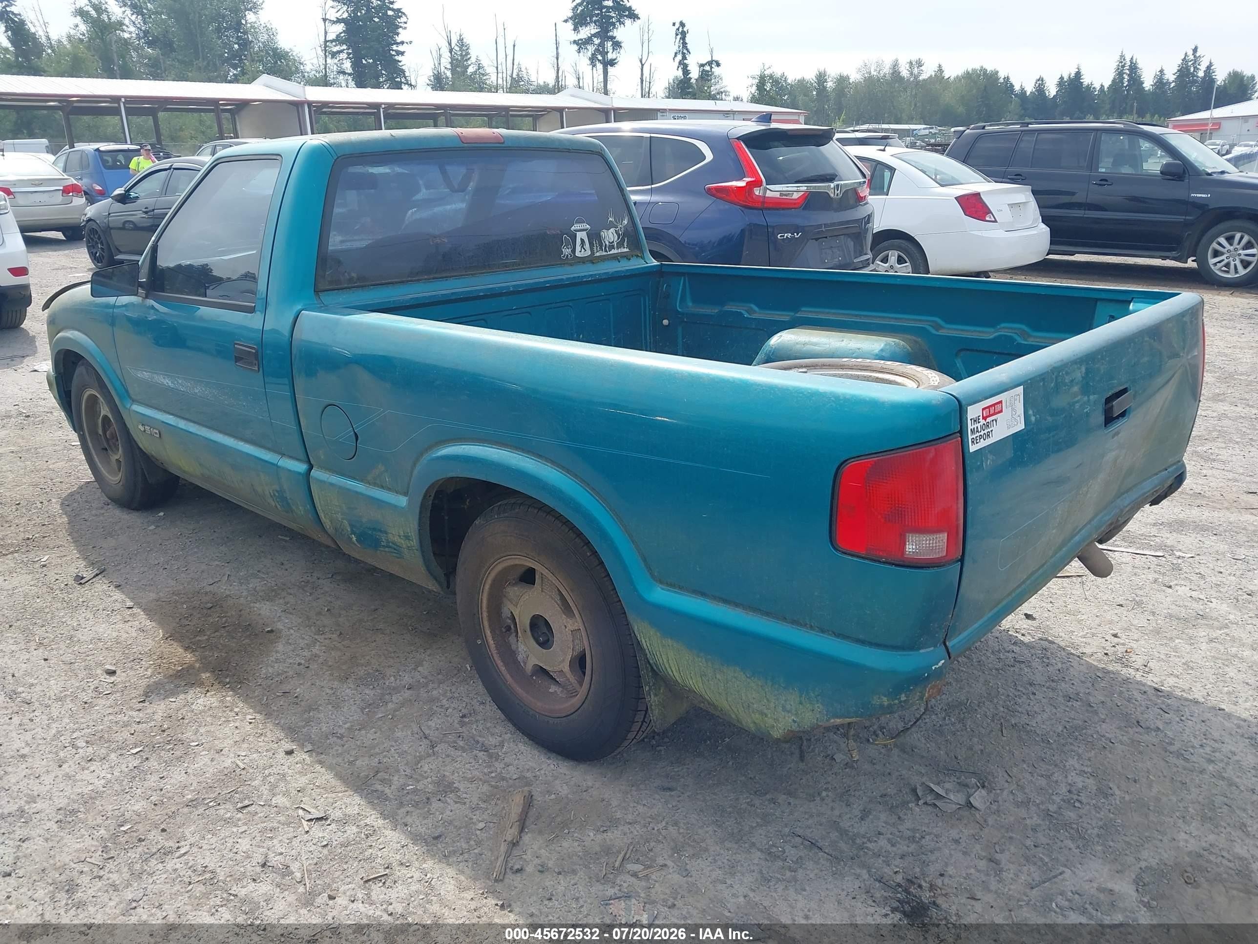 1995 Chevrolet S Truck S10 Green vin: 1GCCS1445S8119712