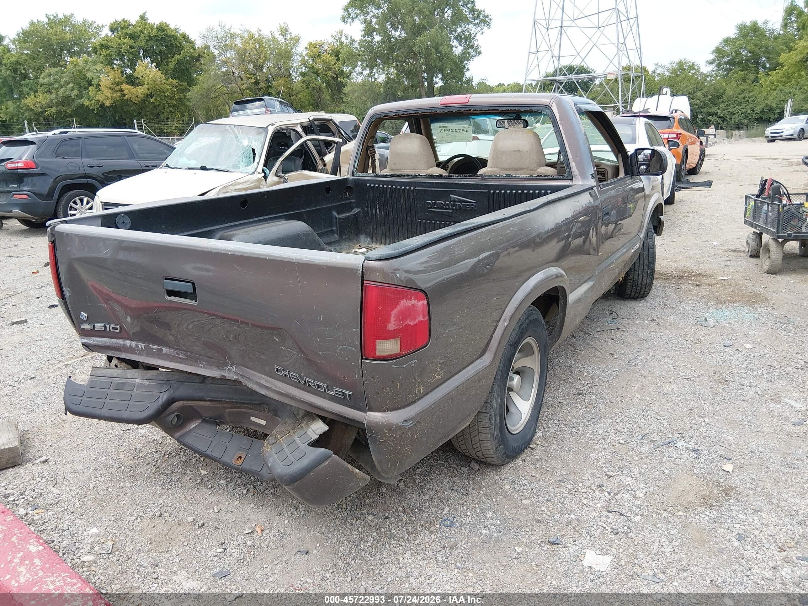 1999 Chevrolet S-10 Ls Gray vin: 1GCCS1446XK117882