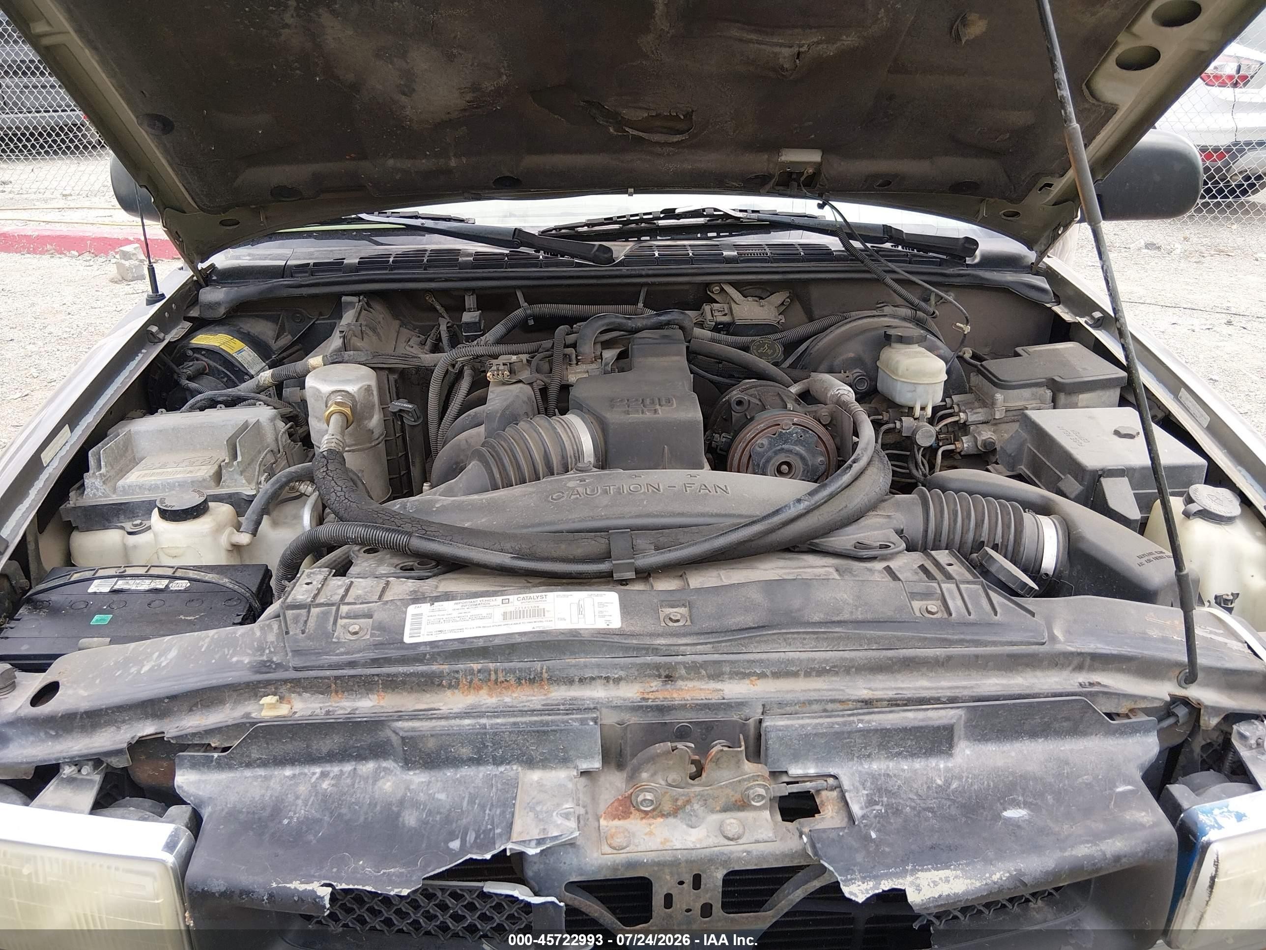 1999 Chevrolet S-10 Ls Gray vin: 1GCCS1446XK117882