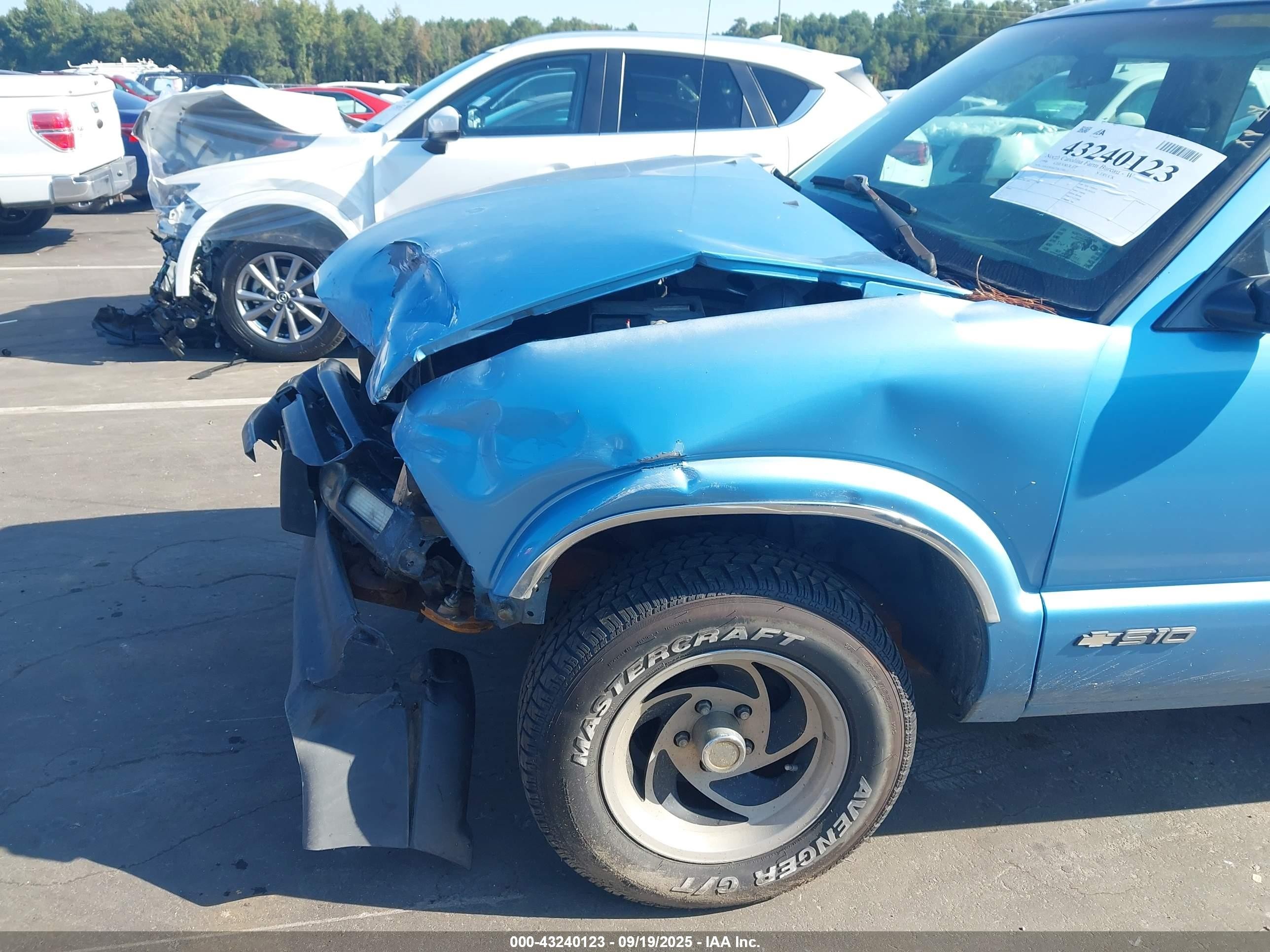 1996 Chevrolet S Truck S10 Light Blue vin: 1GCCS1447TK170911