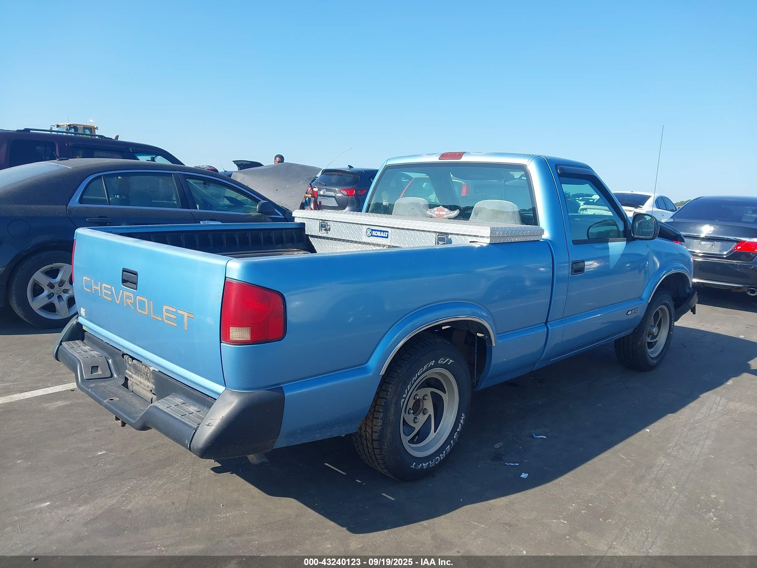 1996 Chevrolet S Truck S10 Light Blue vin: 1GCCS1447TK170911