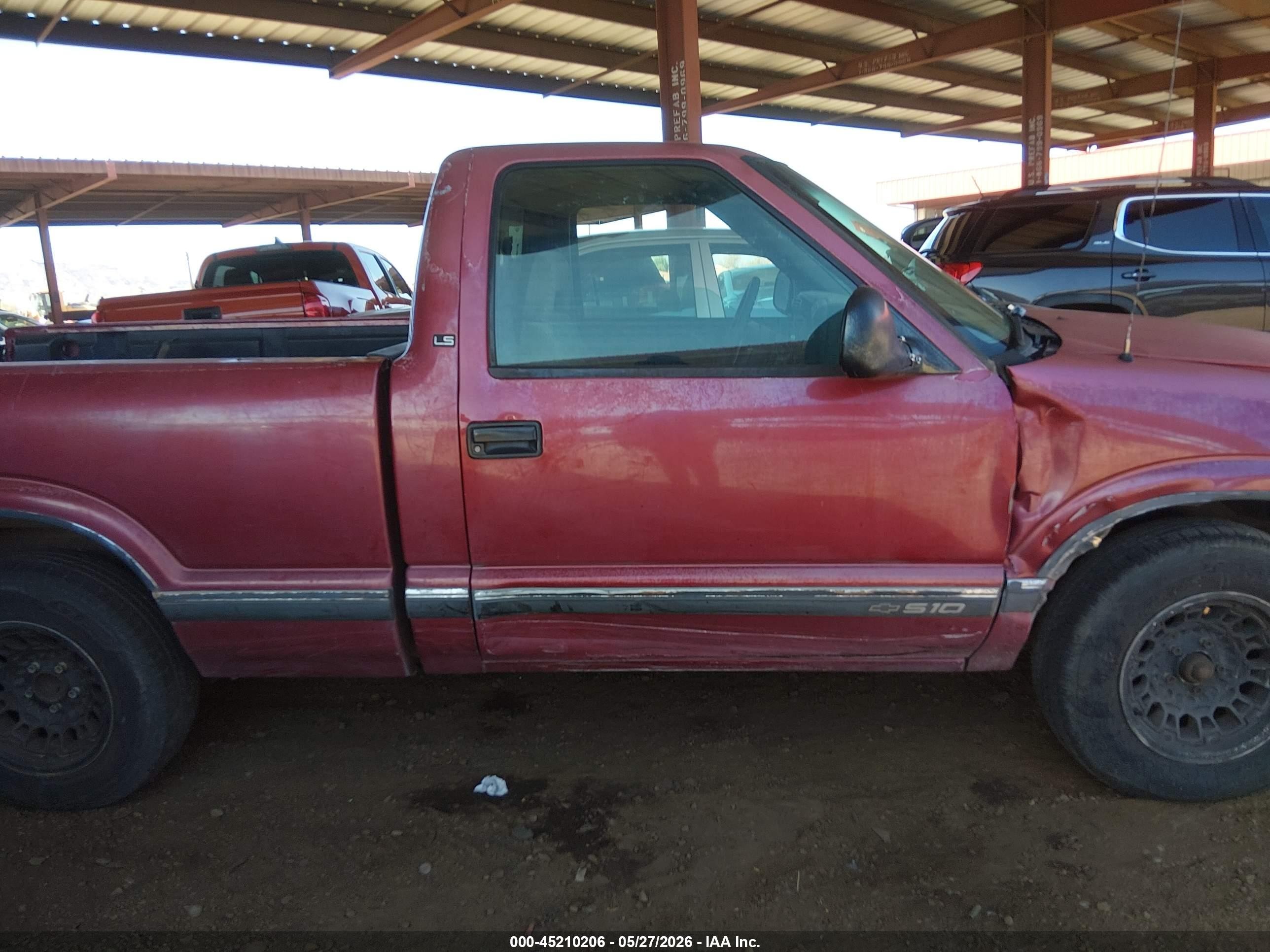1997 Chevrolet S-10 Ls Fleetside Cmi Maroon vin: 1GCCS1447VK112008