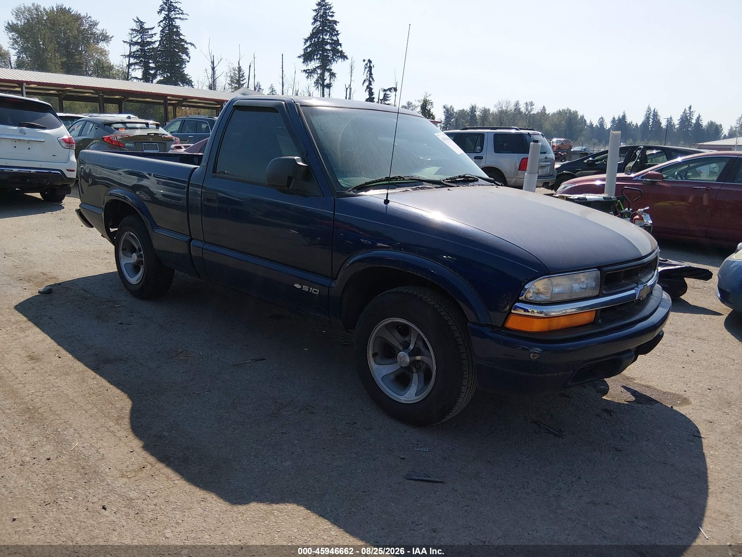 1999 Chevrolet S-10 Ls Blue vin: 1GCCS1447XK230241
