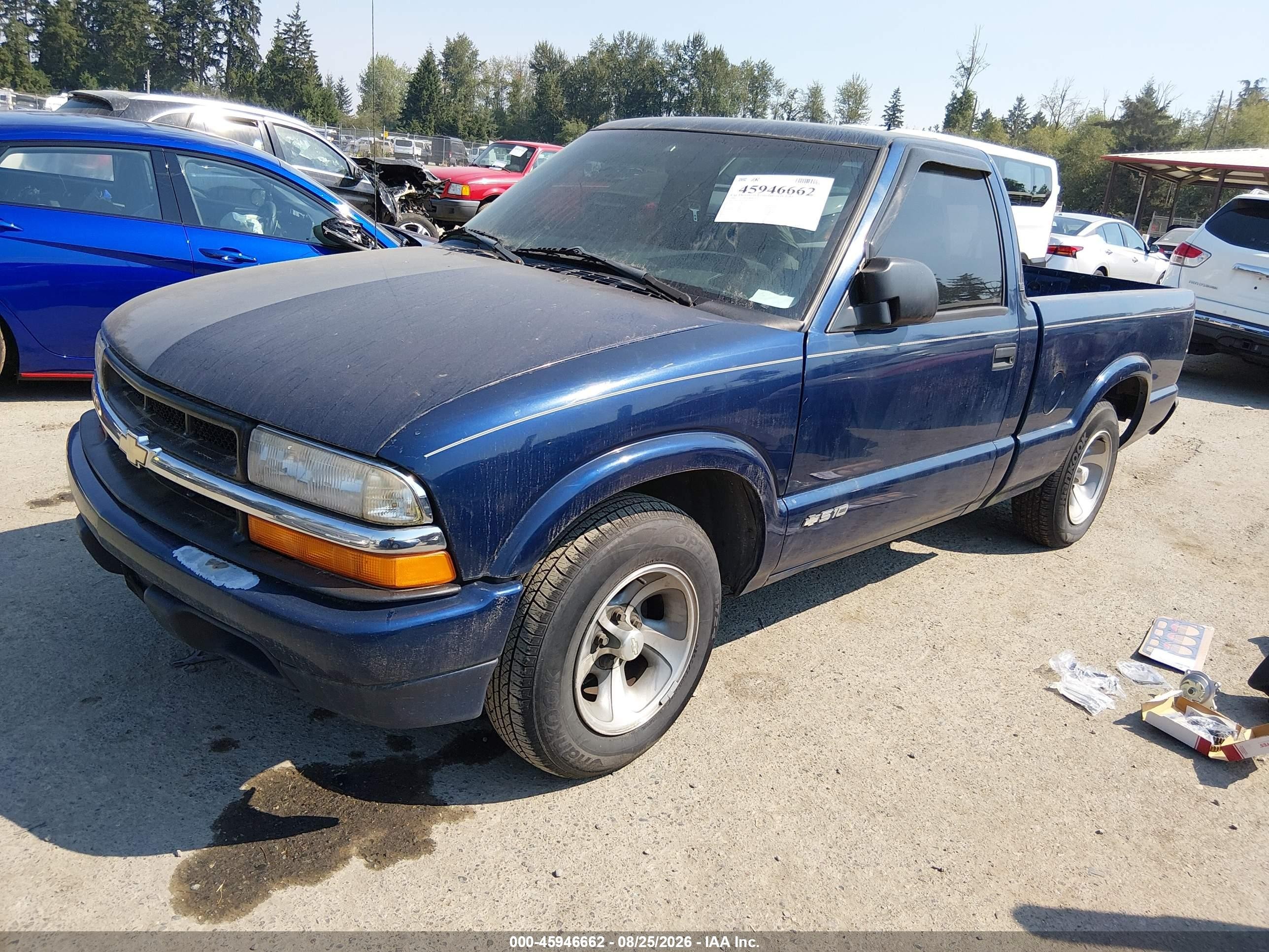 1999 Chevrolet S-10 Ls Blue vin: 1GCCS1447XK230241