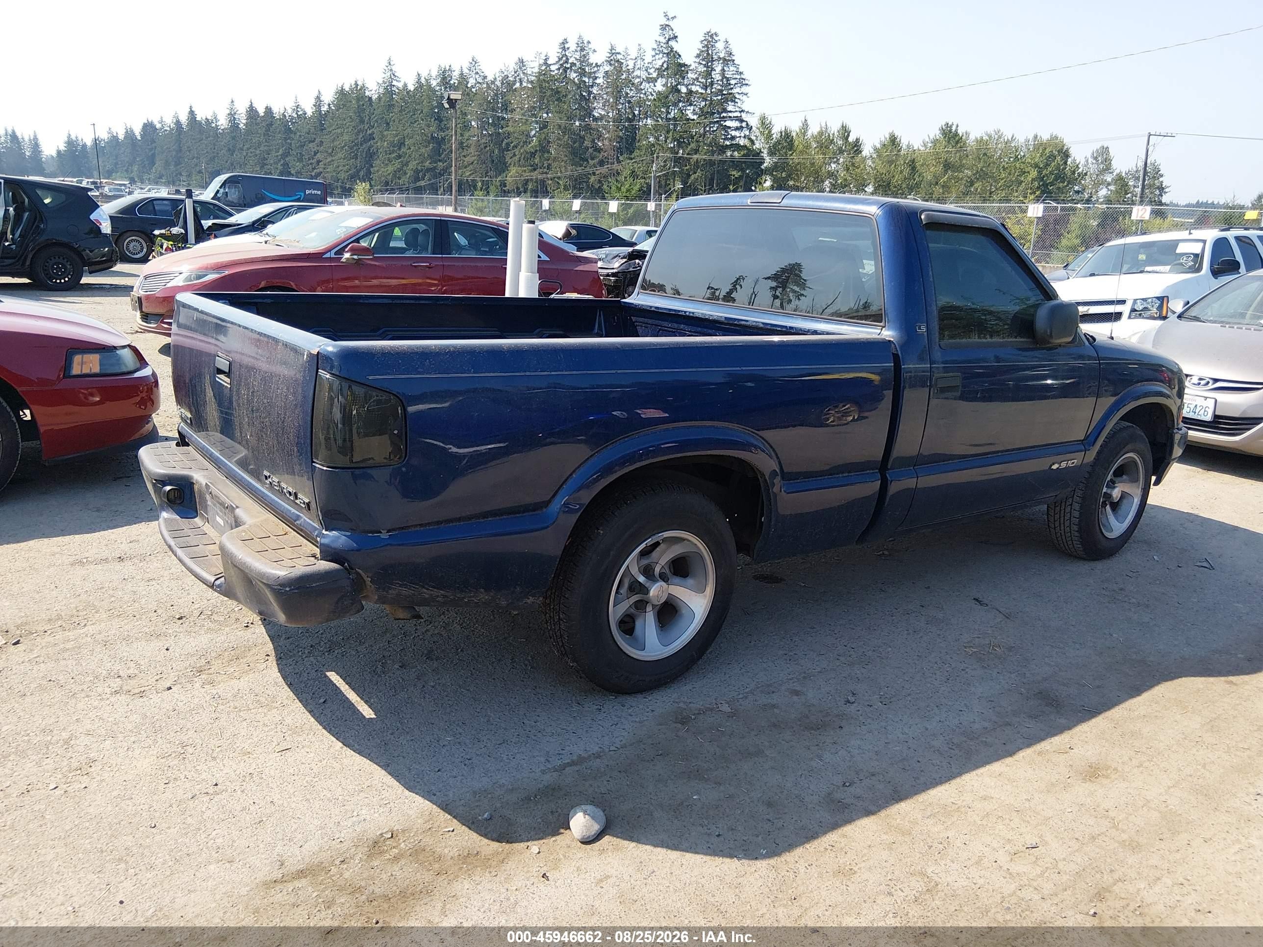 1999 Chevrolet S-10 Ls Blue vin: 1GCCS1447XK230241