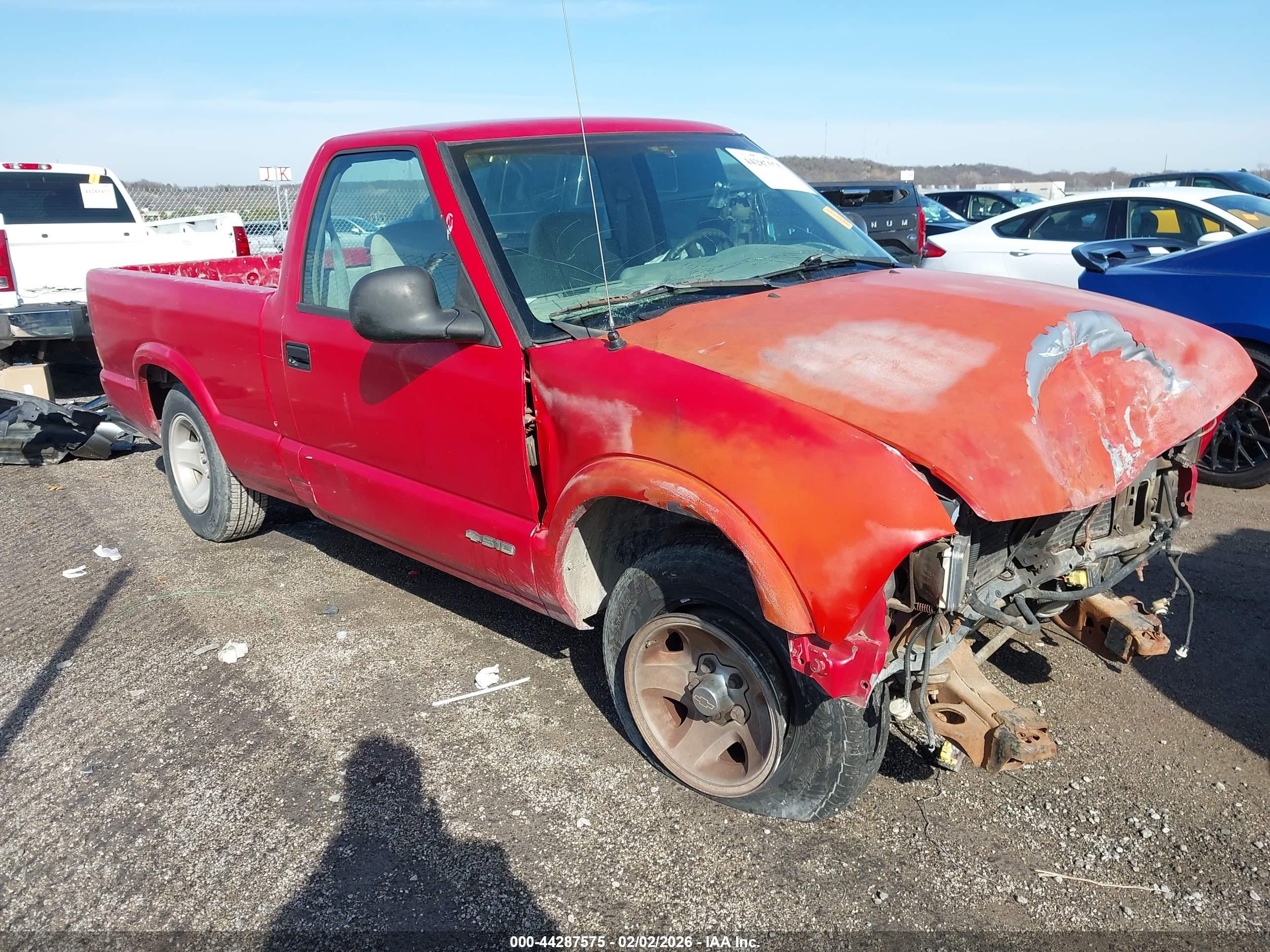 1997 Chevrolet S-10 Fleetside Красный vin: 1GCCS1448V8152160