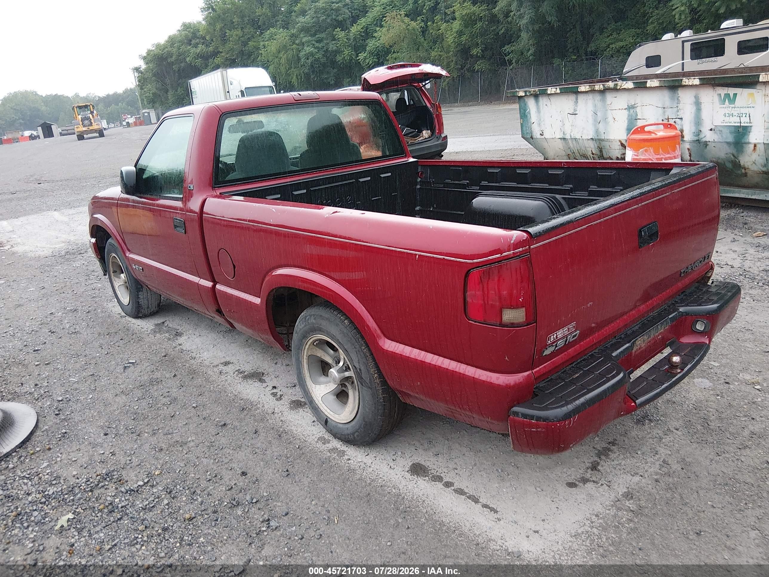 1999 Chevrolet S-10 Ls Maroon vin: 1GCCS1449XK191829
