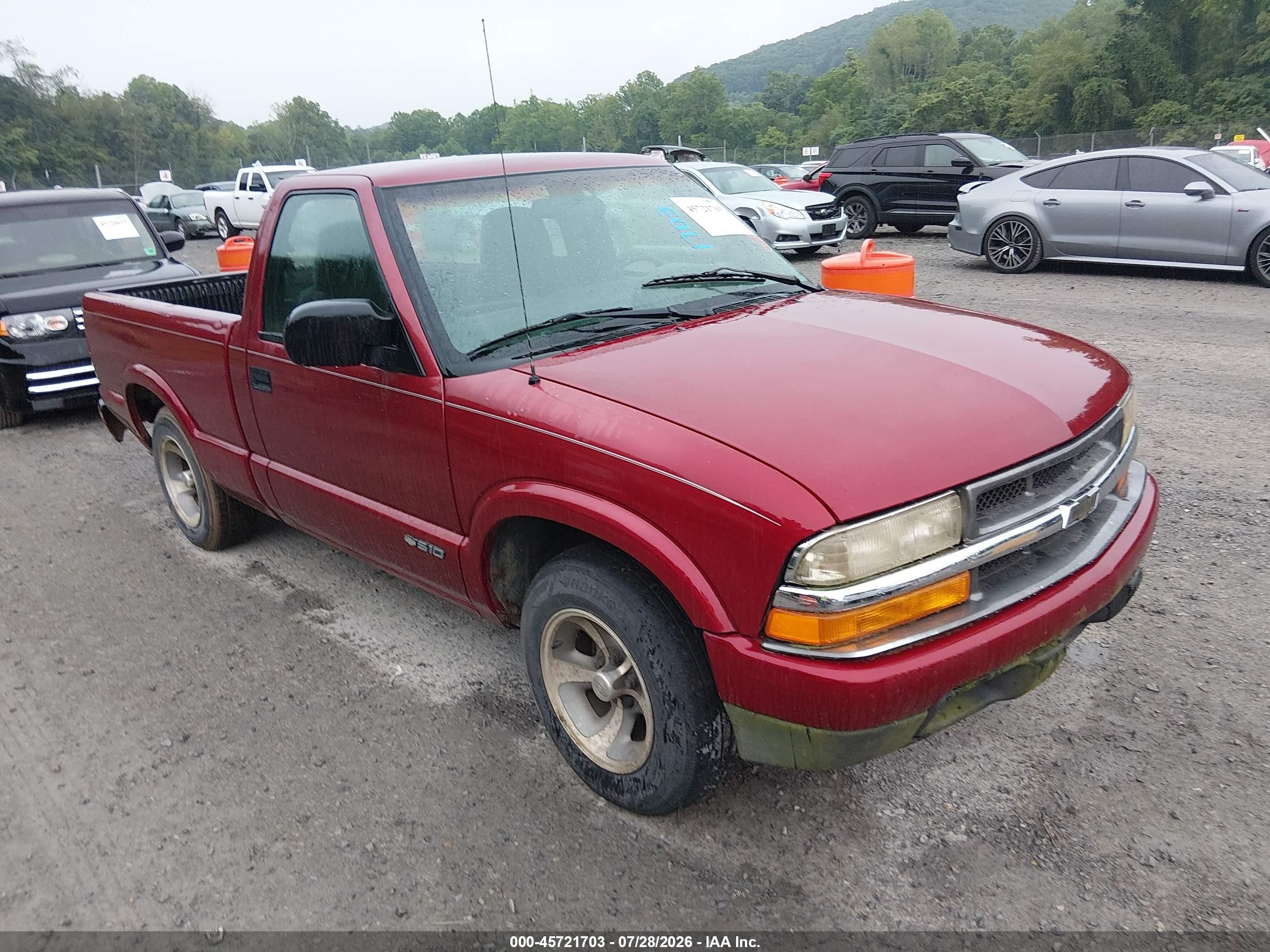 1999 Chevrolet S-10 Ls Maroon vin: 1GCCS1449XK191829