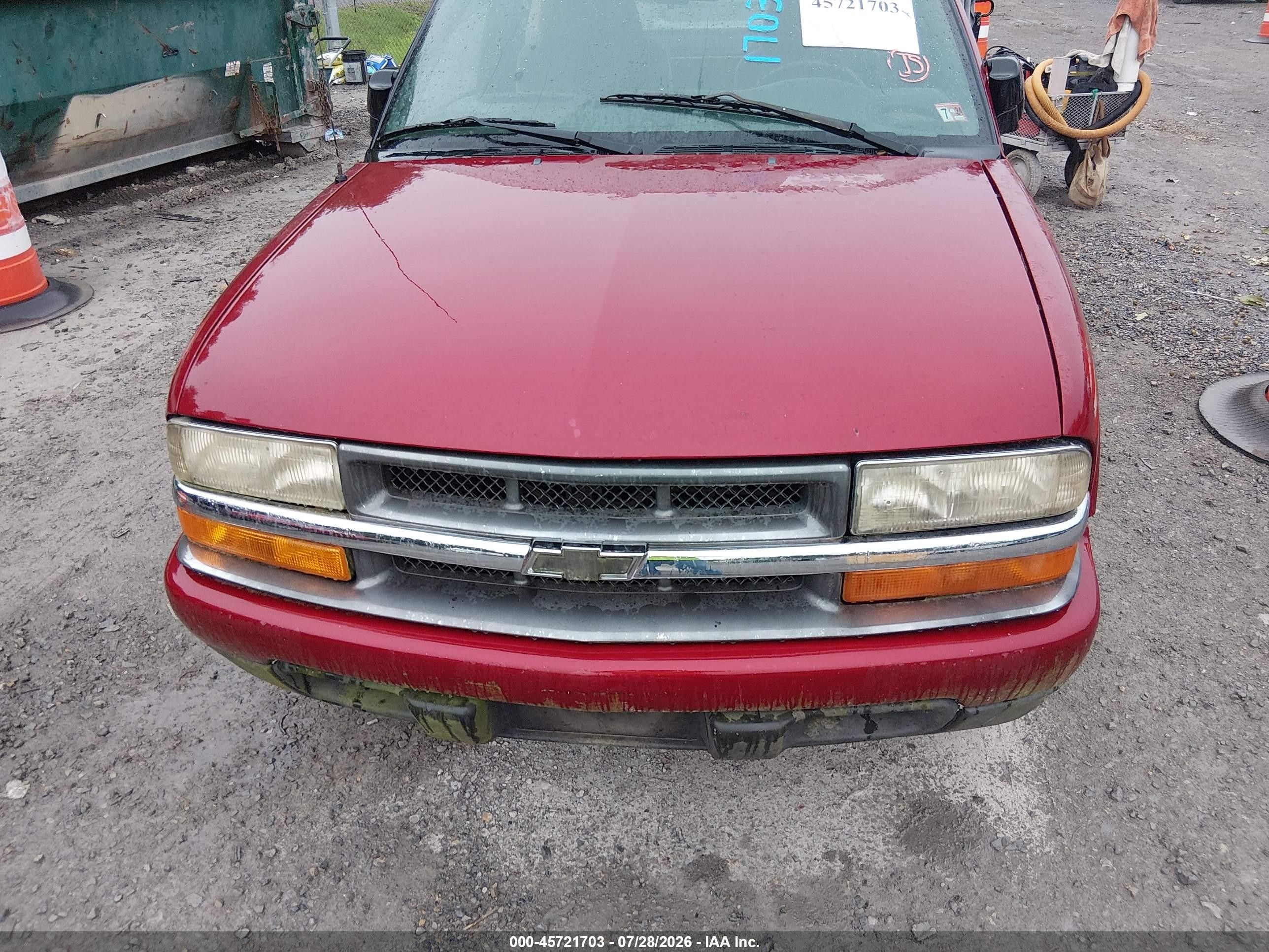 1999 Chevrolet S-10 Ls Maroon vin: 1GCCS1449XK191829