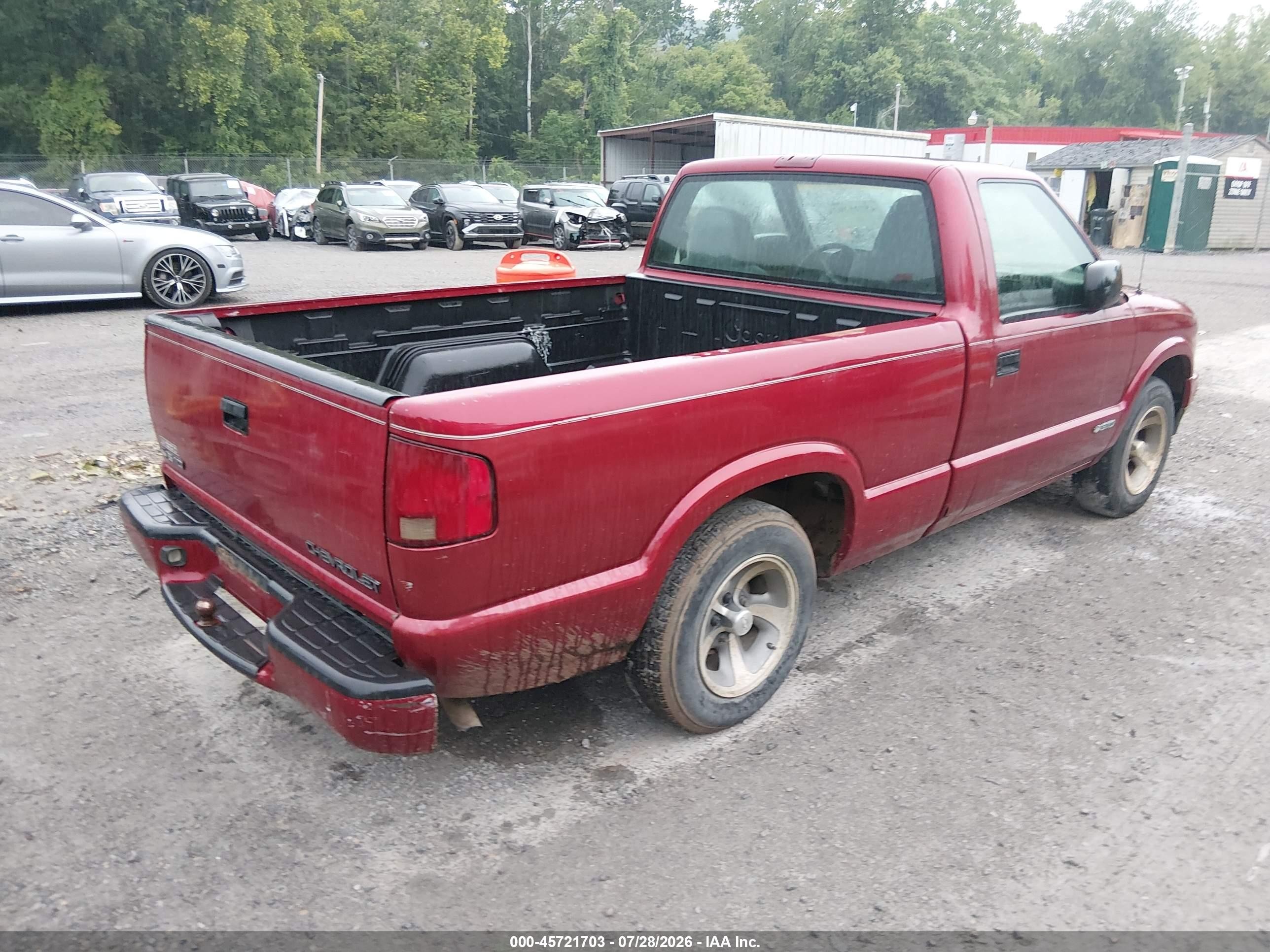 1999 Chevrolet S-10 Ls Maroon vin: 1GCCS1449XK191829