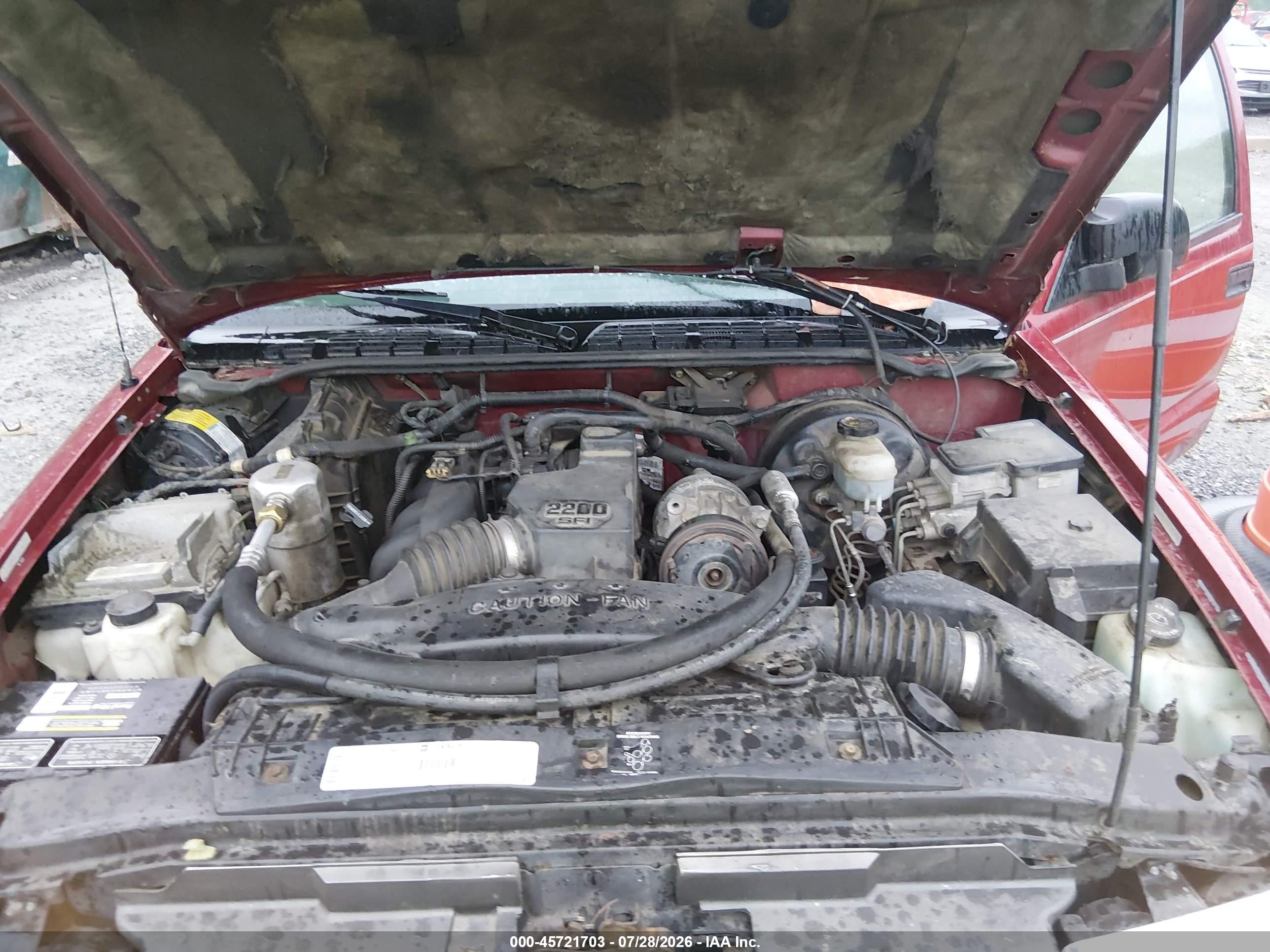 1999 Chevrolet S-10 Ls Maroon vin: 1GCCS1449XK191829