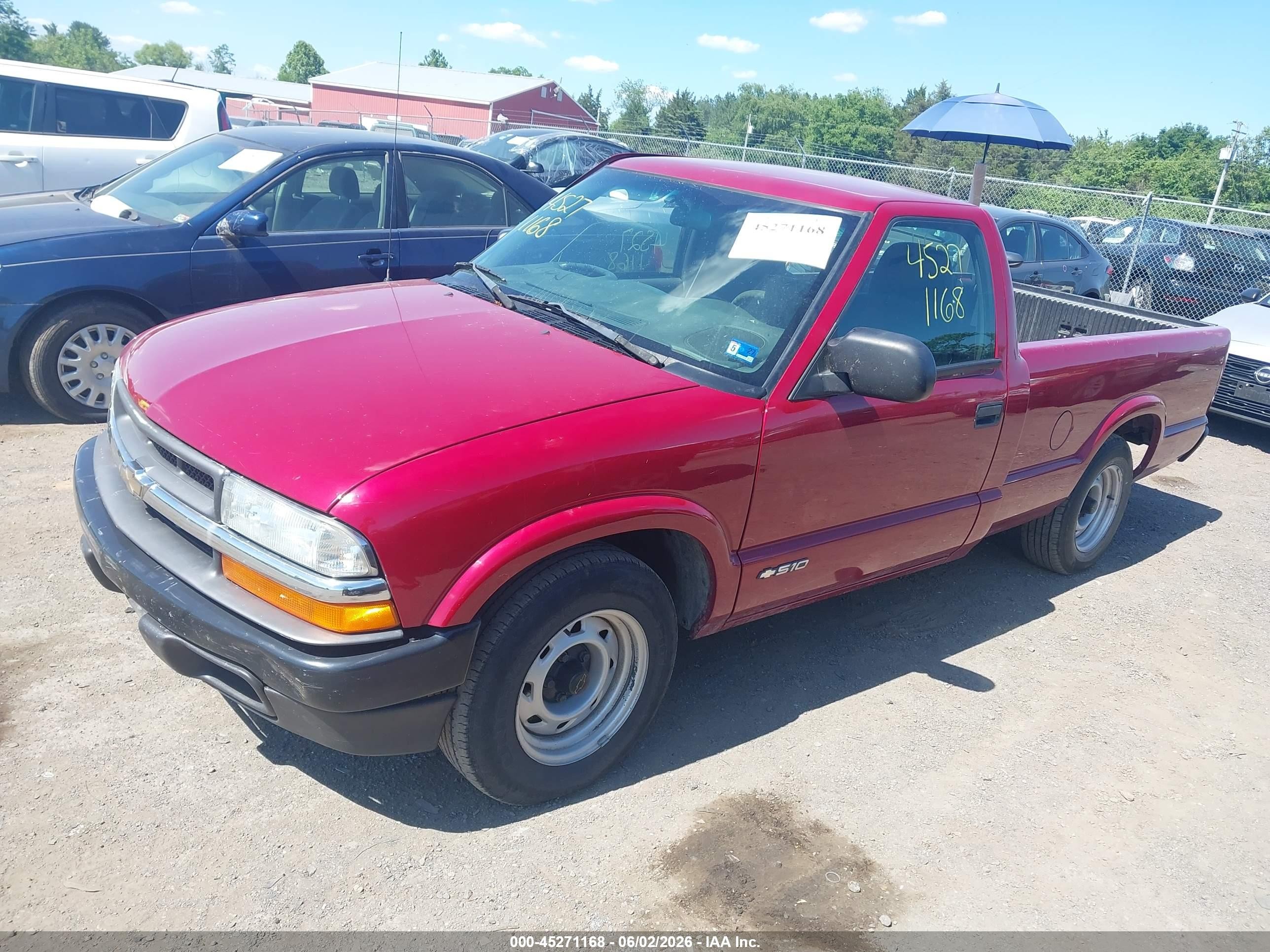 2002 Chevrolet S-10   Красный vin: 1GCCS145228242716