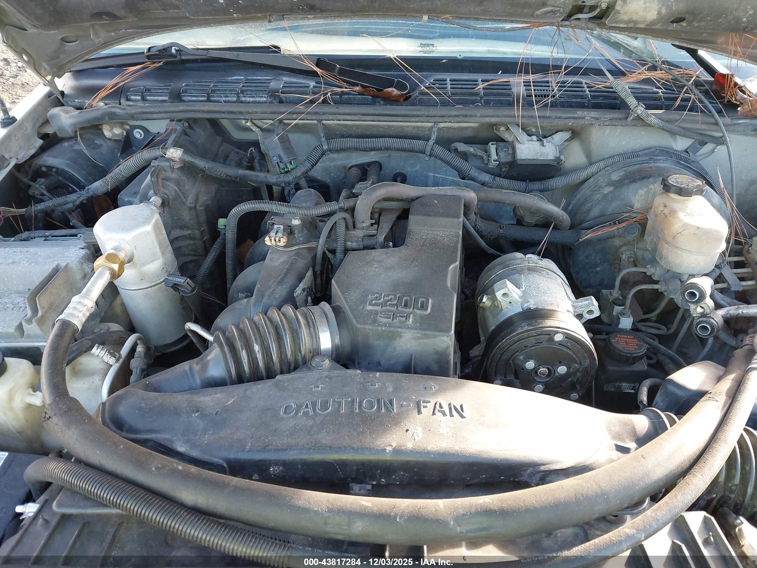 2001 Chevrolet S-10 Ls Champagne vin: 1GCCS14531K109030