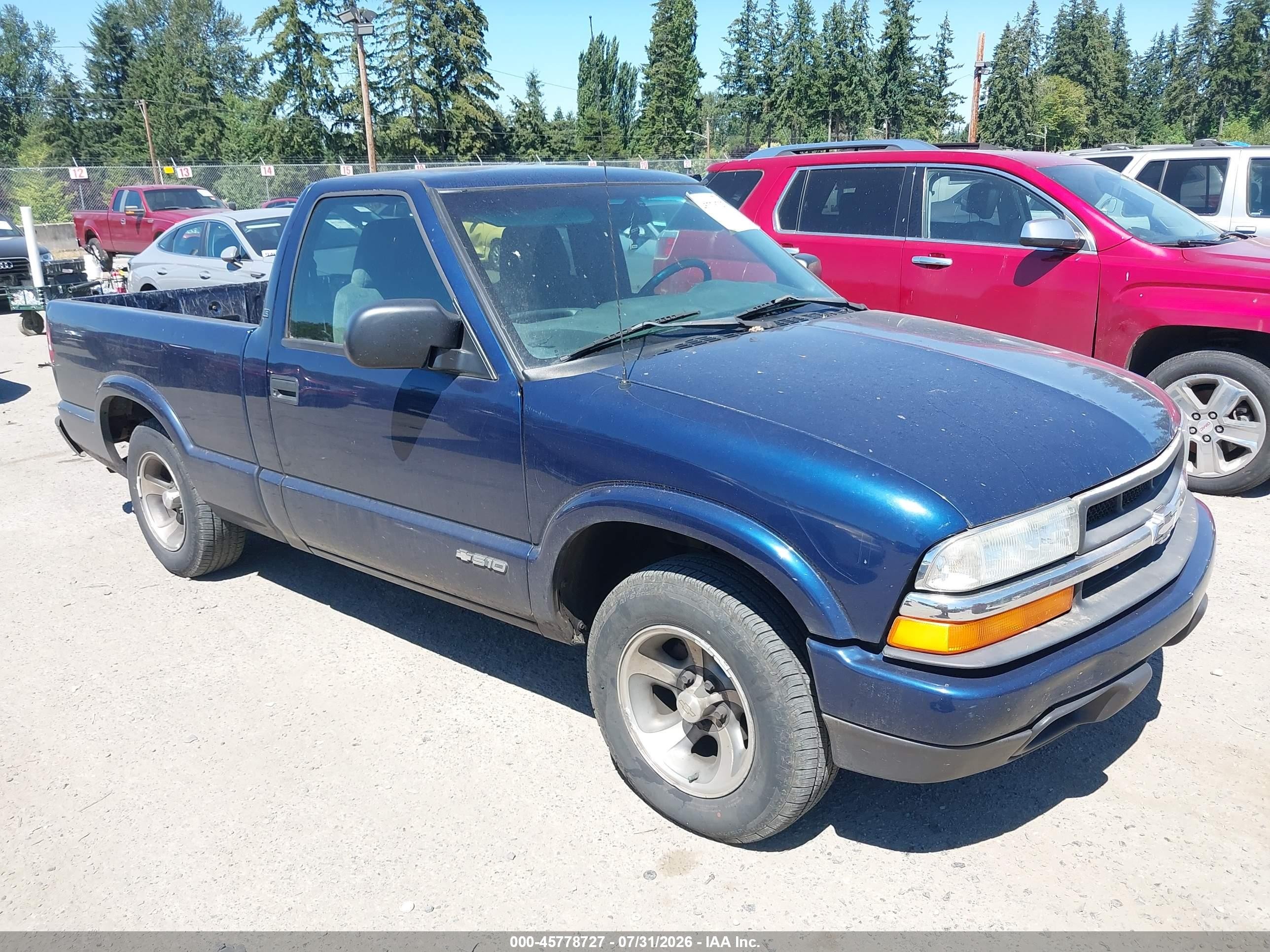 2002 Chevrolet S-10 Ls Dark Blue vin: 1GCCS145628104466