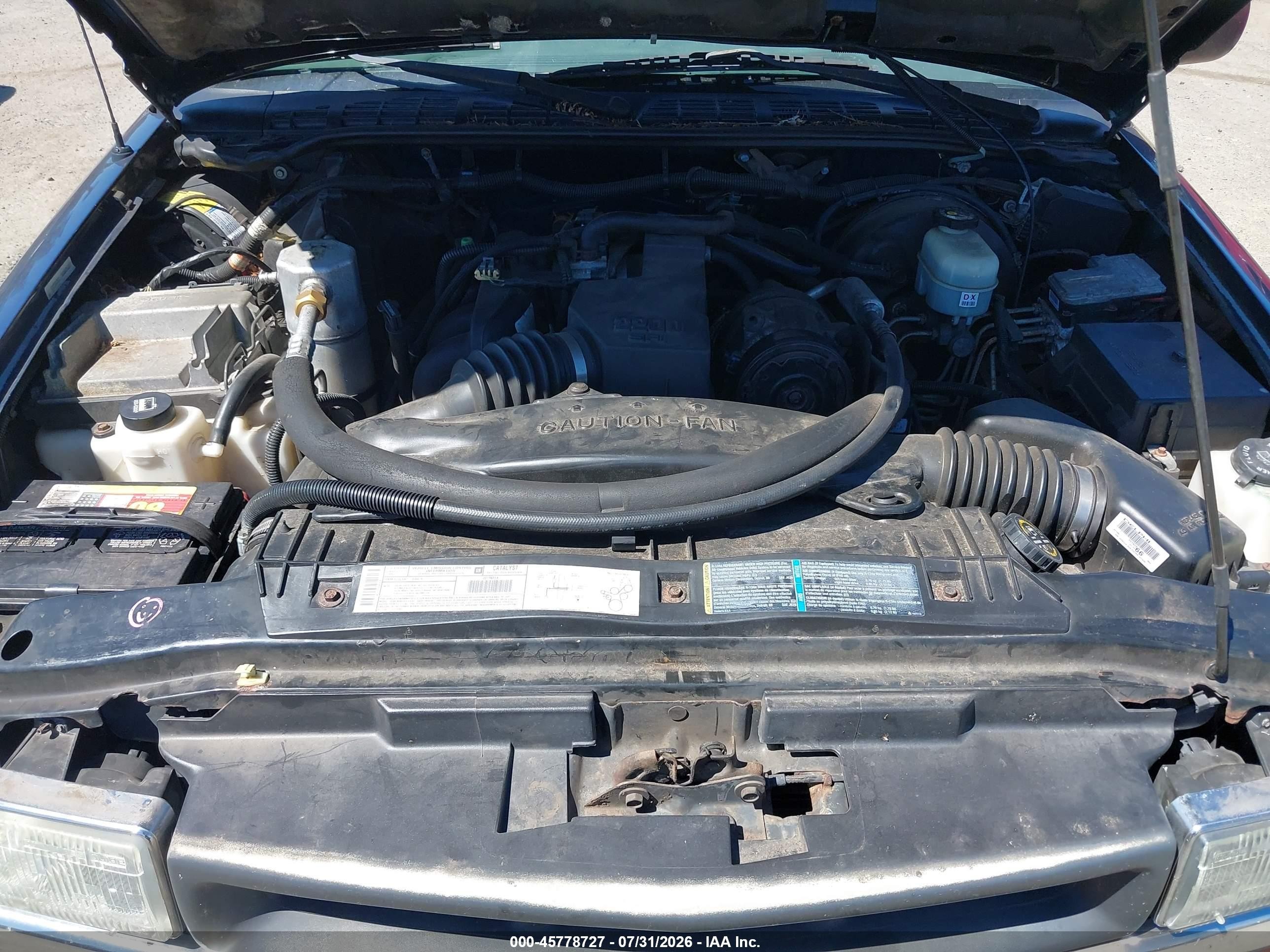 2002 Chevrolet S-10 Ls Dark Blue vin: 1GCCS145628104466