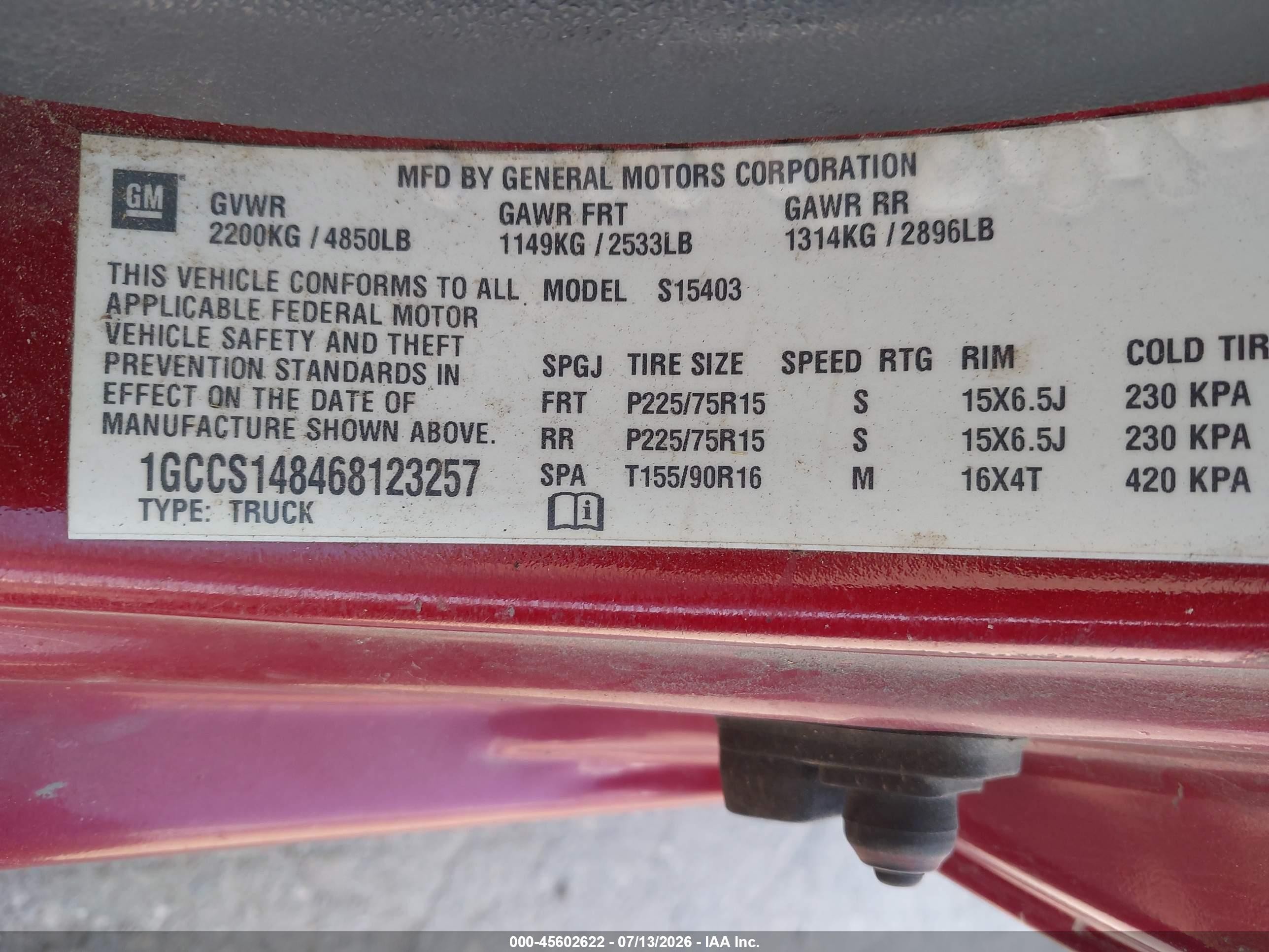 2006 Chevrolet Colorado Lt Maroon vin: 1GCCS148468123257