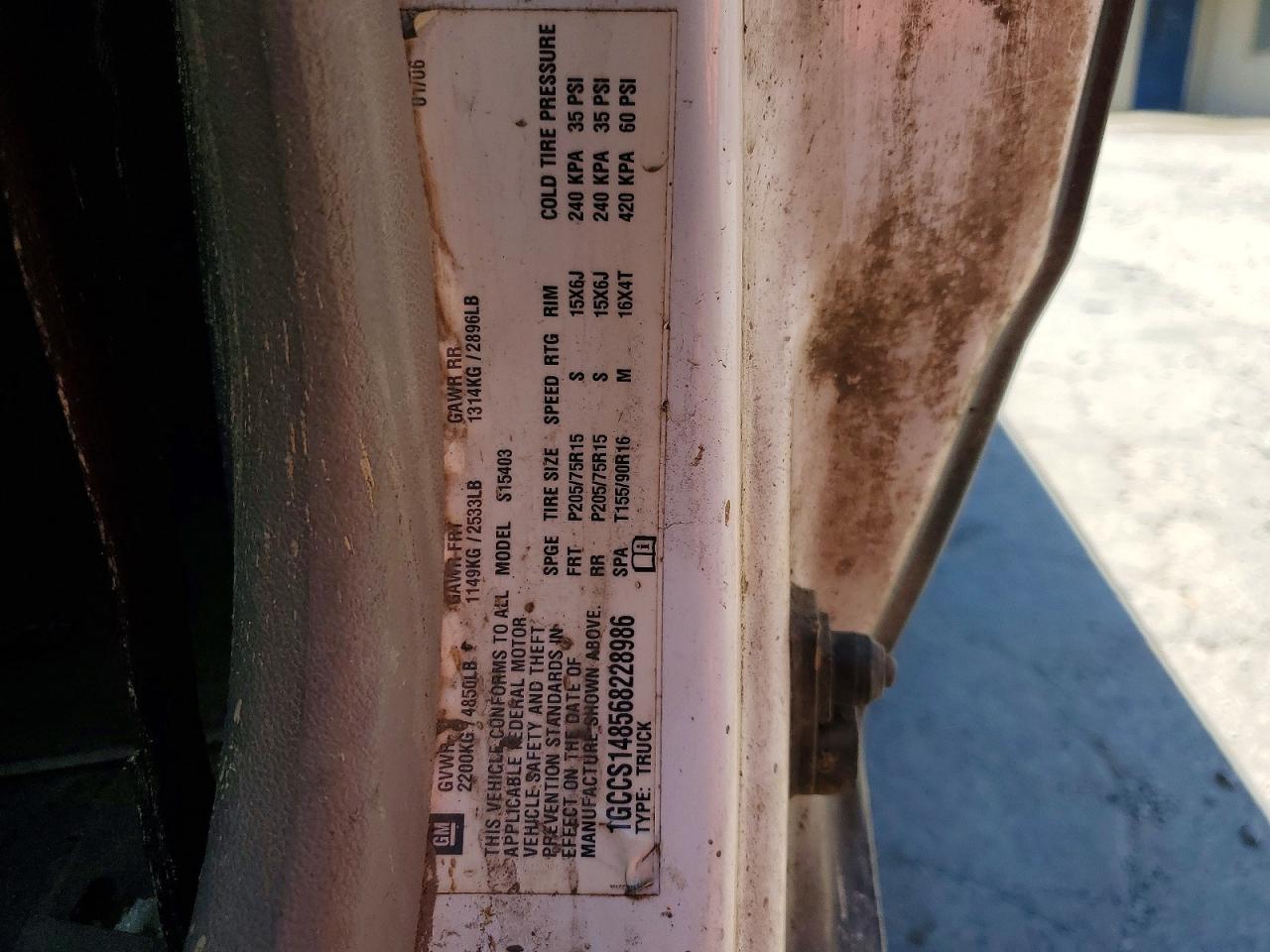 2006 Chevrolet Colorado Черный vin: 1GCCS148568228986