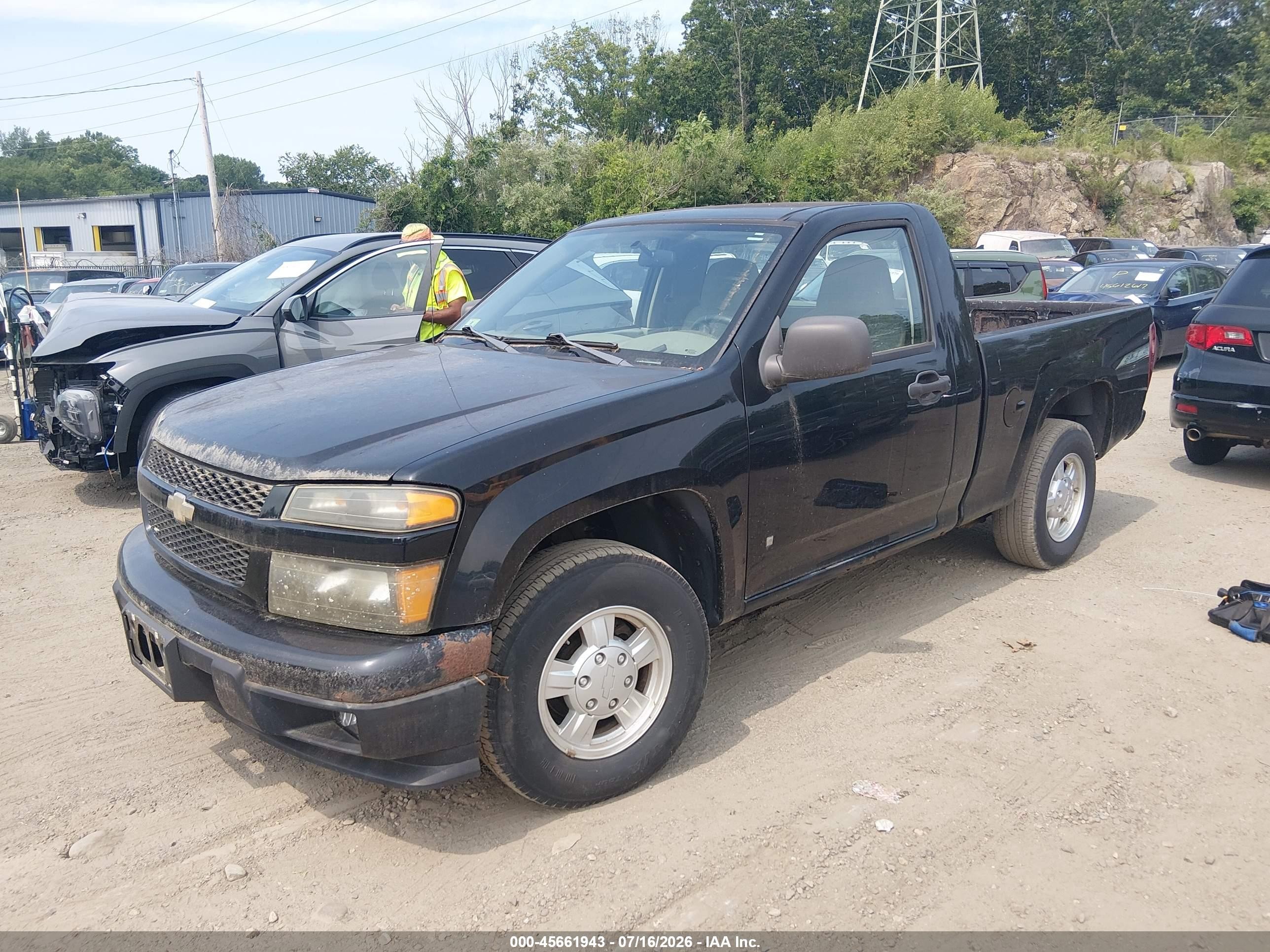 2007 Chevrolet Colorado Ls Black vin: 1GCCS149578217044