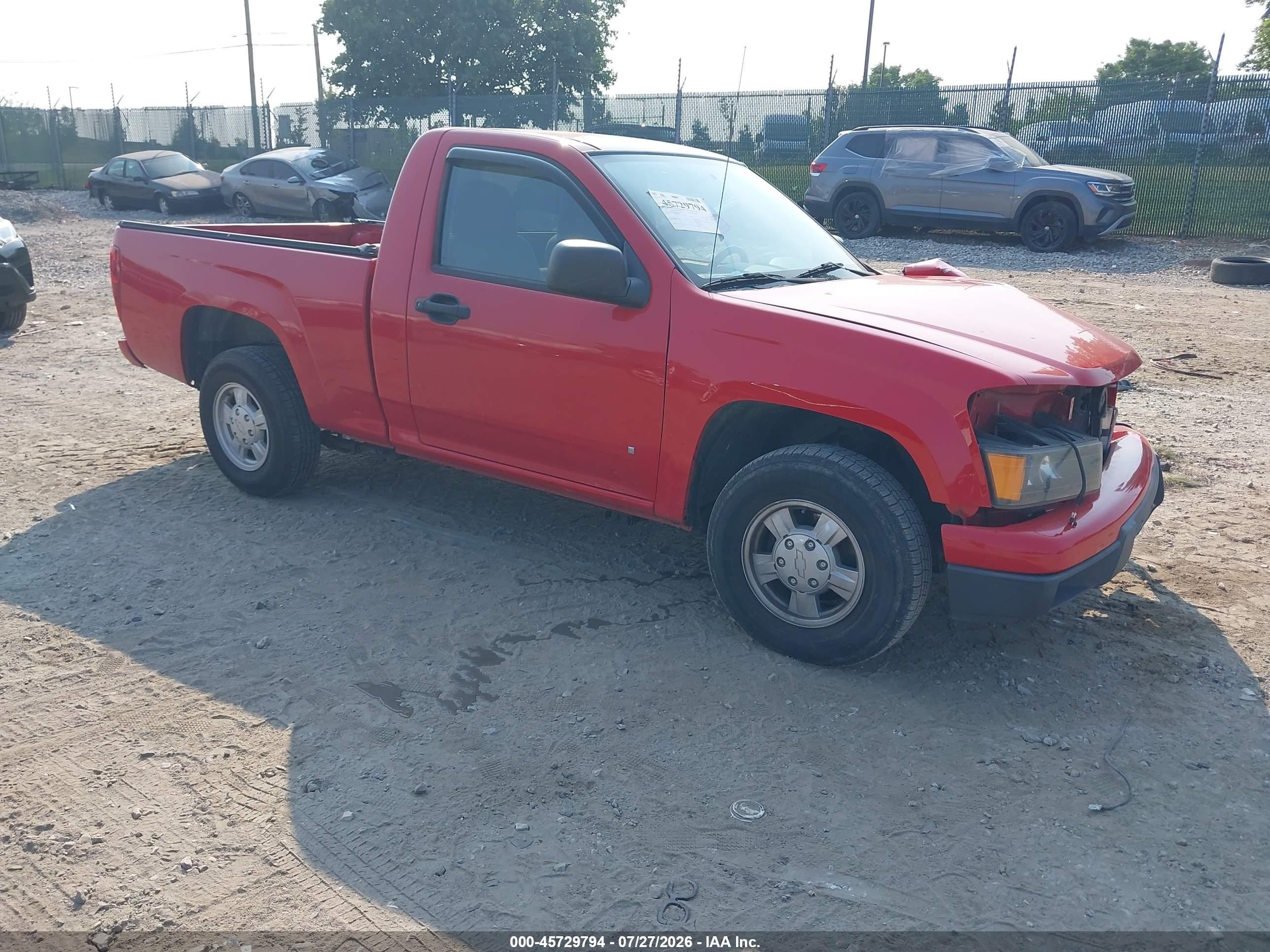 2007 Chevrolet Colorado Ls Red vin: 1GCCS149678152706