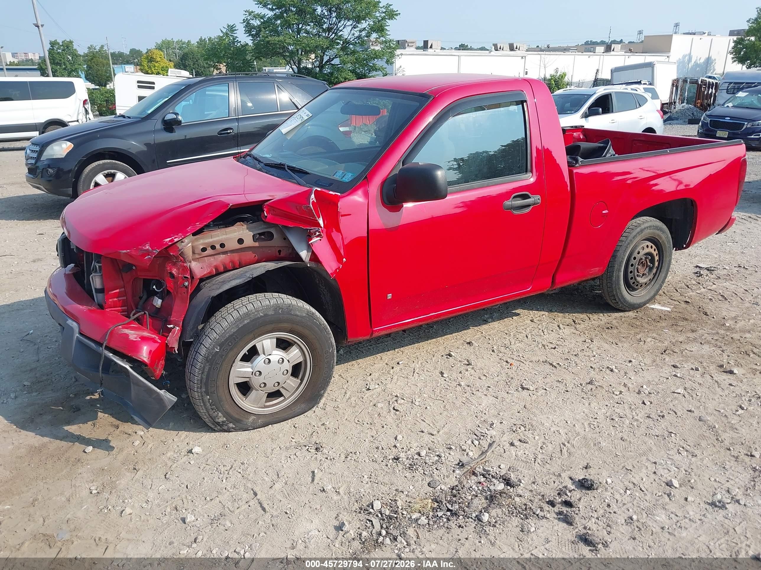 2007 Chevrolet Colorado Ls Red vin: 1GCCS149678152706