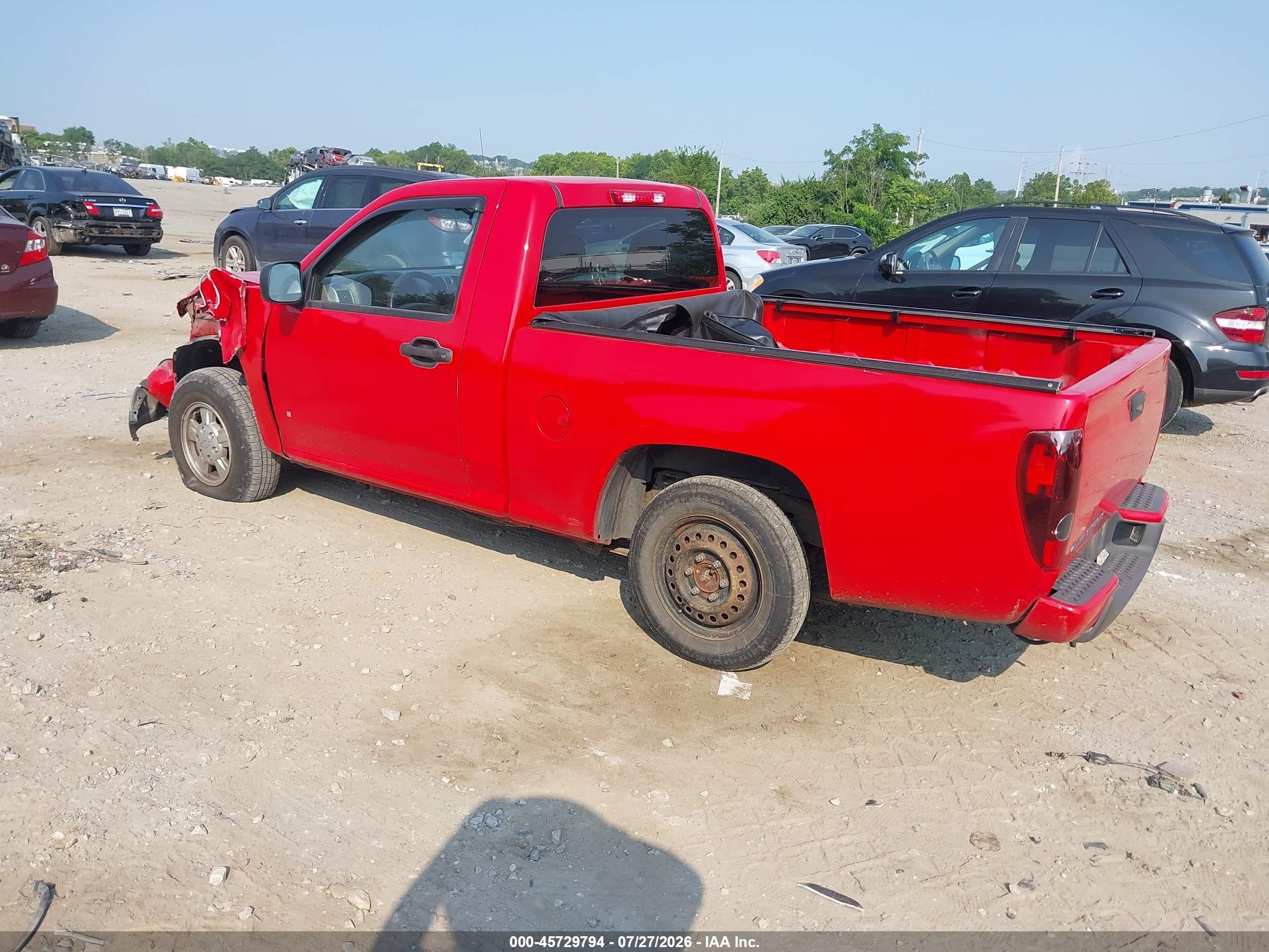 2007 Chevrolet Colorado Ls Red vin: 1GCCS149678152706