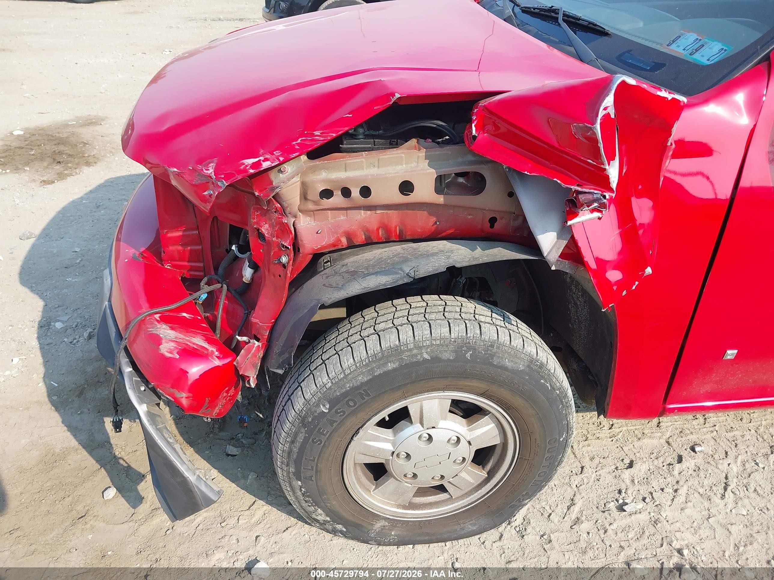 2007 Chevrolet Colorado Ls Red vin: 1GCCS149678152706