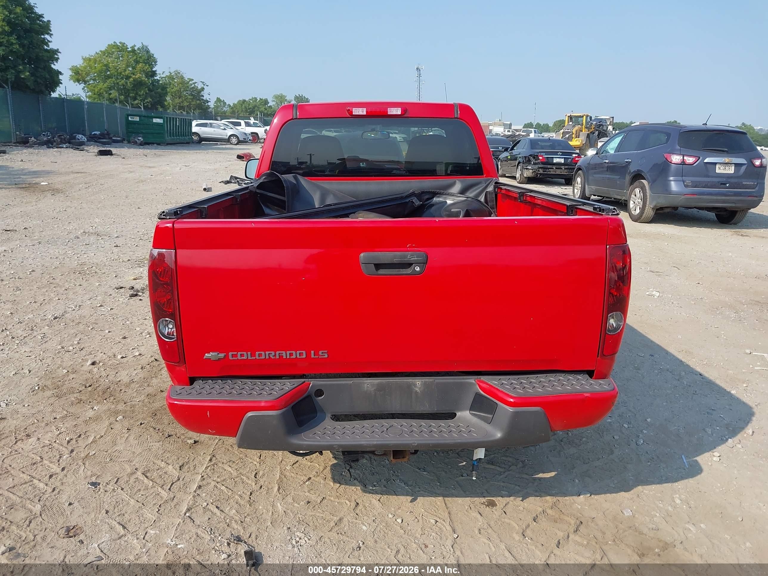 2007 Chevrolet Colorado Ls Red vin: 1GCCS149678152706
