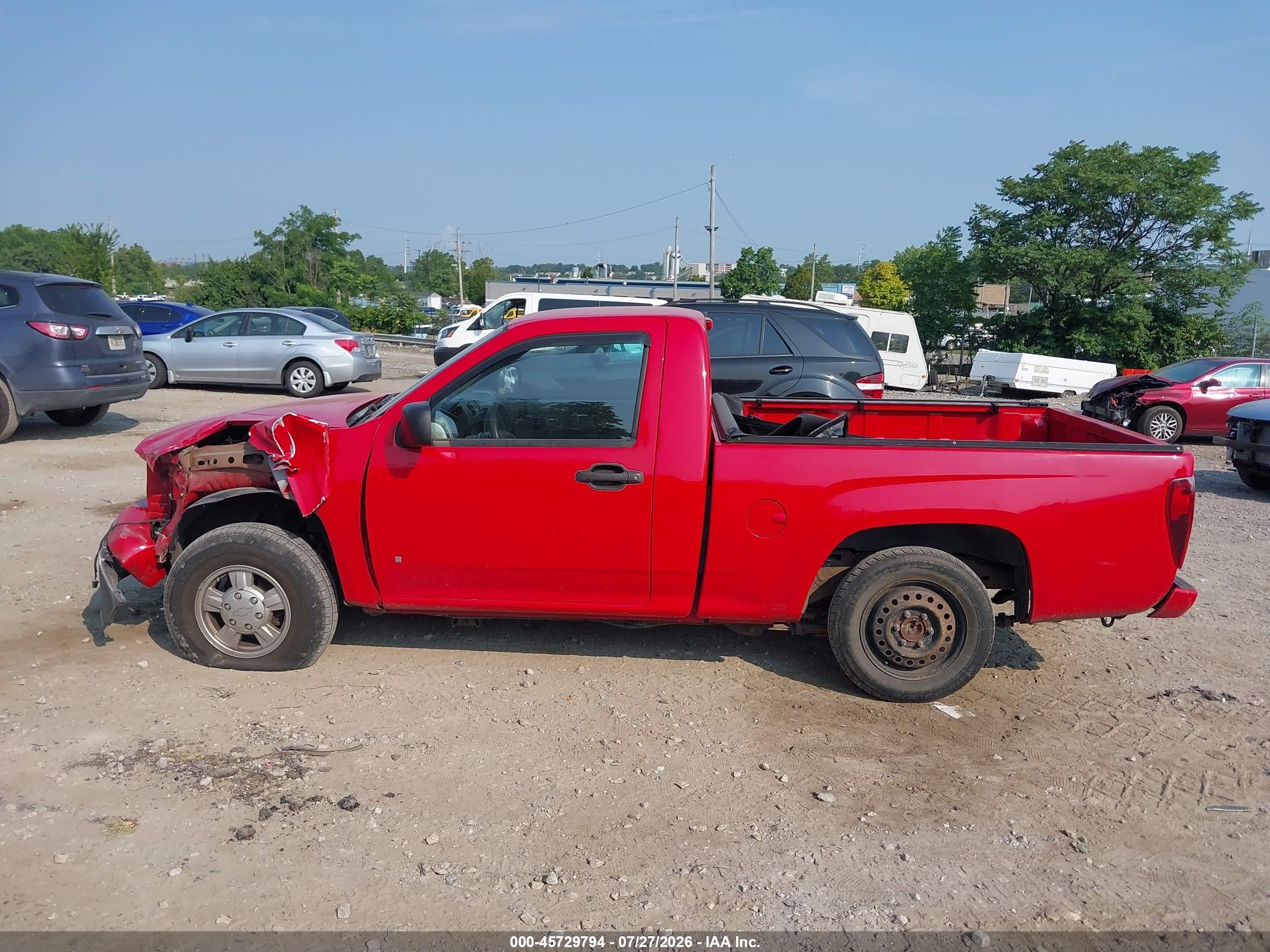 2007 Chevrolet Colorado Ls Red vin: 1GCCS149678152706