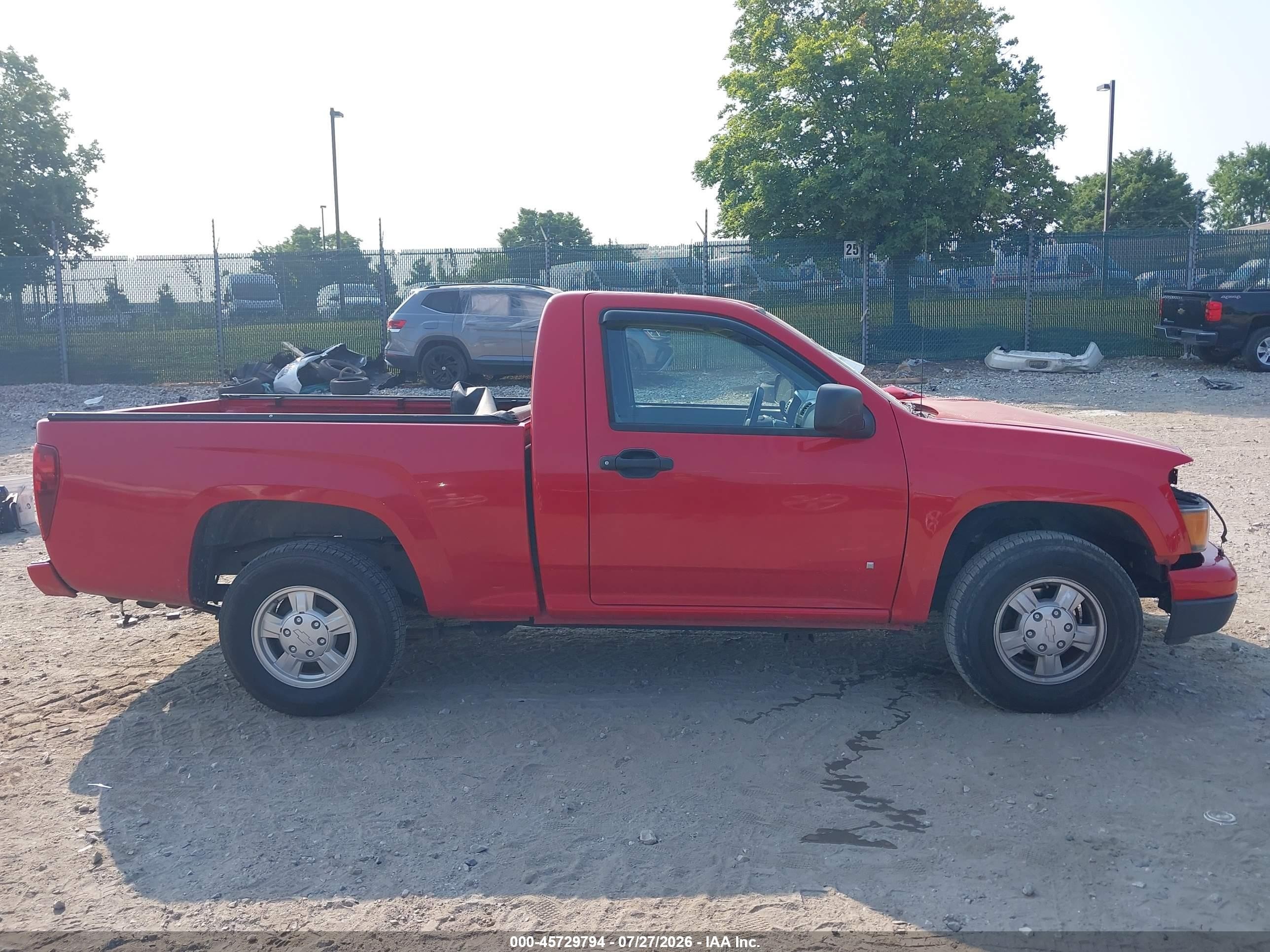 2007 Chevrolet Colorado Ls Red vin: 1GCCS149678152706