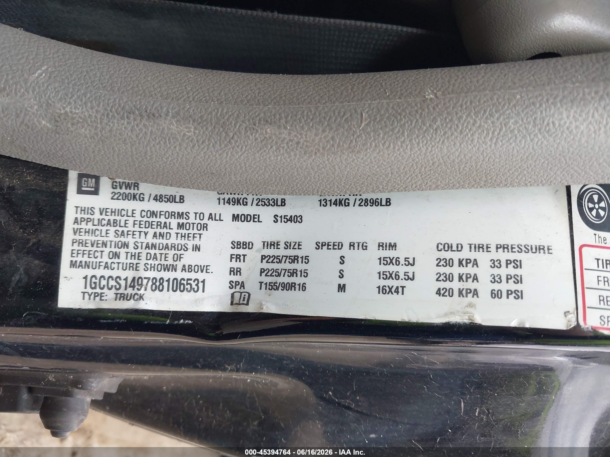 2008 Chevrolet Colorado Ls Black vin: 1GCCS149788106531